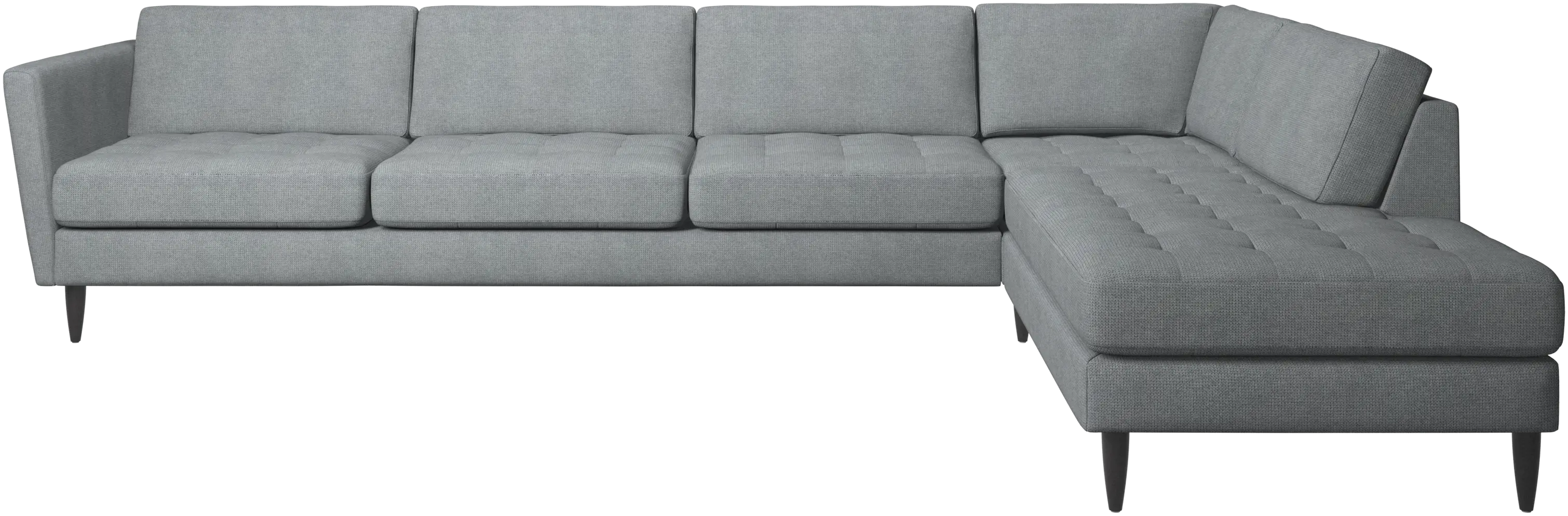 Osaka corner sofa with lounging unit, tufted seat