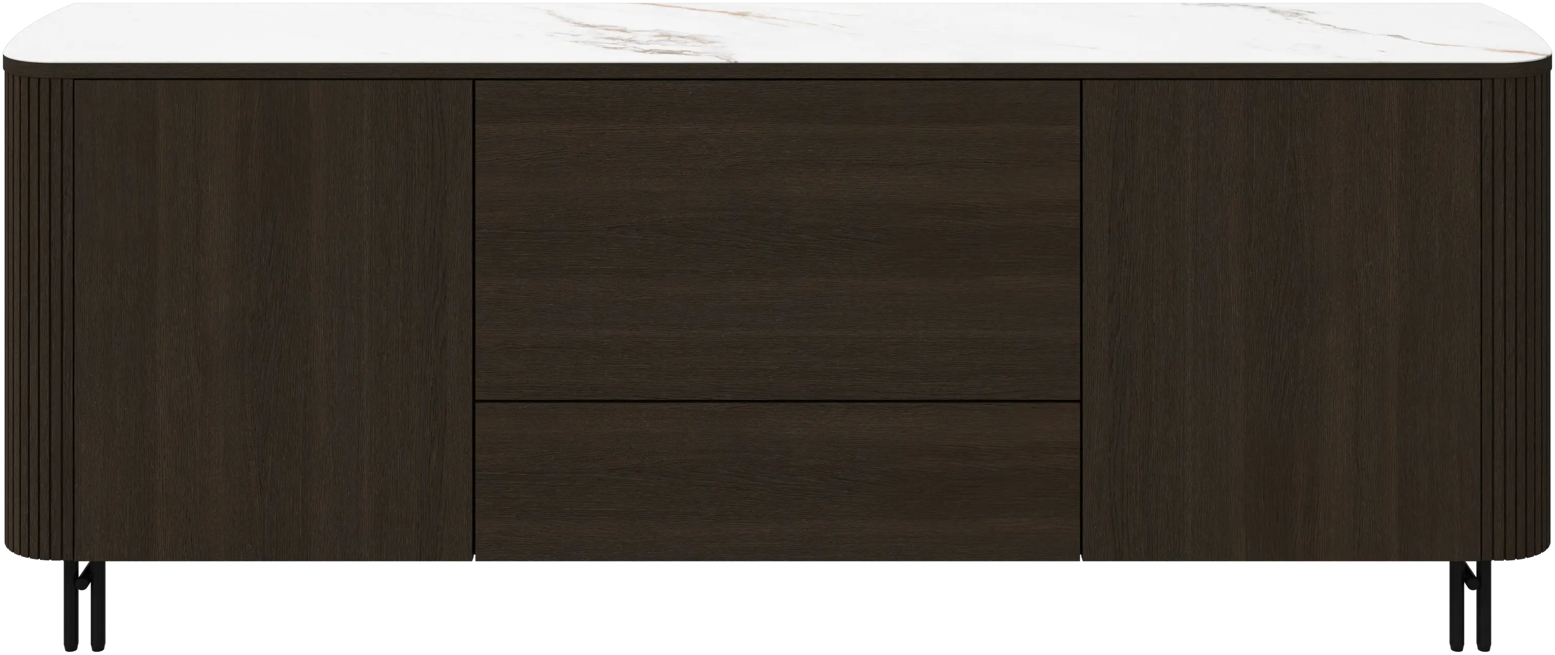 Sideboard with drop-down section