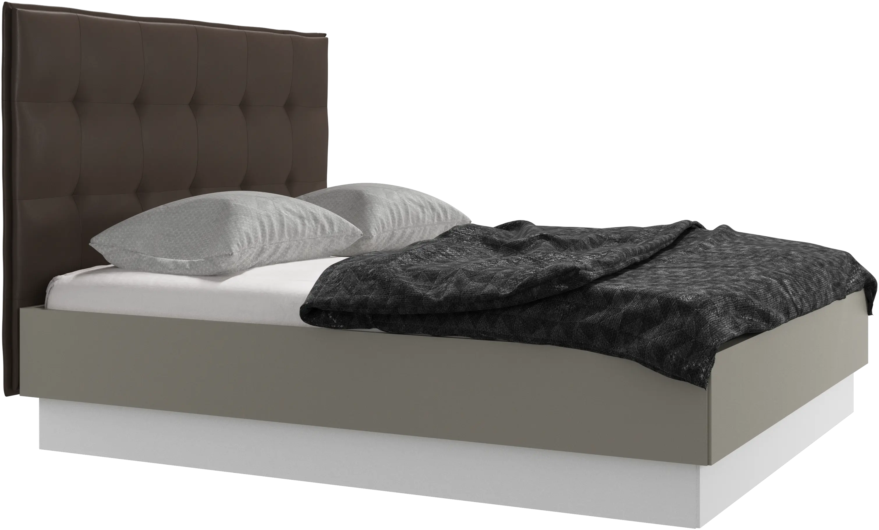 Lugano storage bed with lift-up frame and slats, excl. mattress