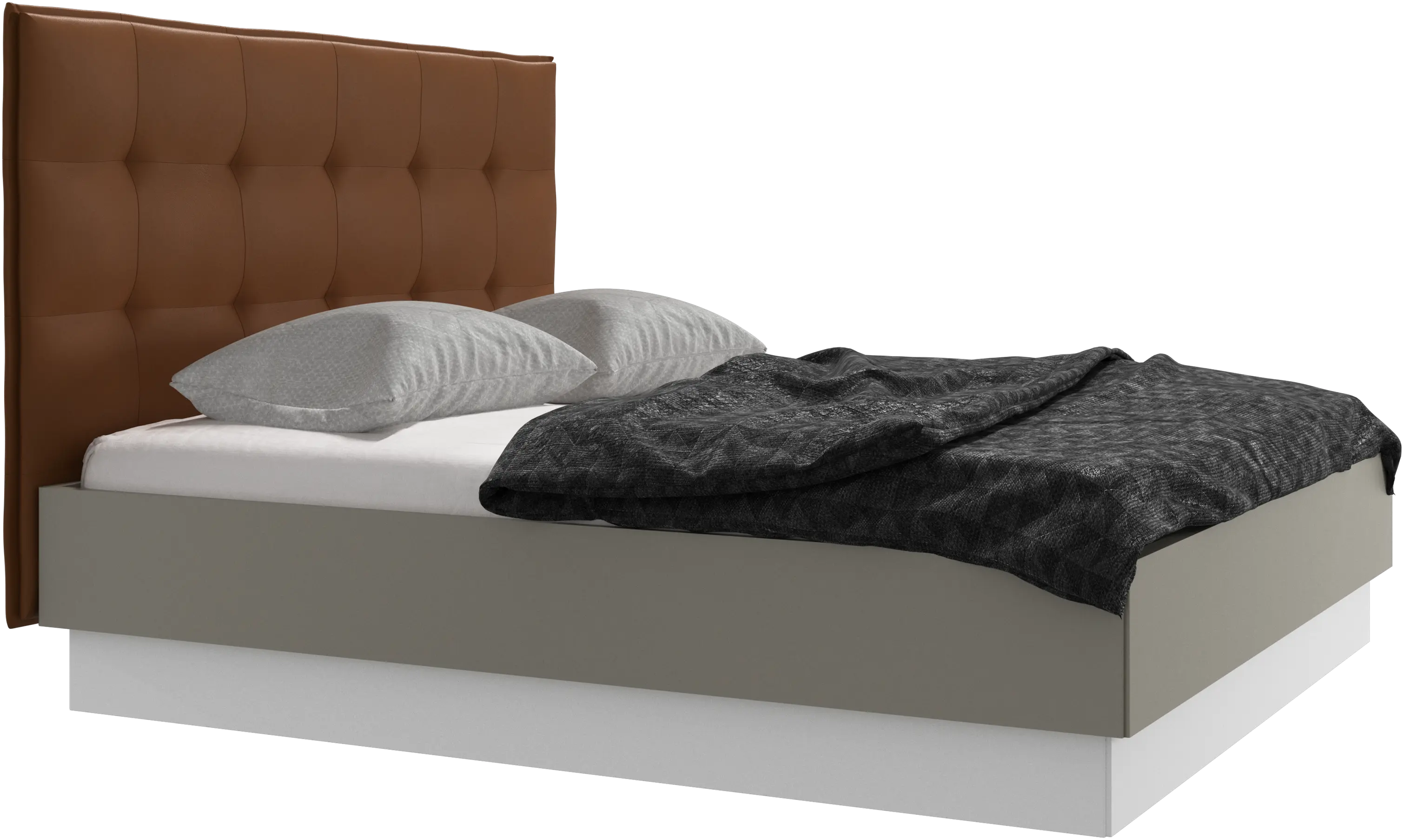Lugano Bett mit Lattenrost und Staufach unter hochklappbarer Liegefläche, Matratze gegen Aufpreis
