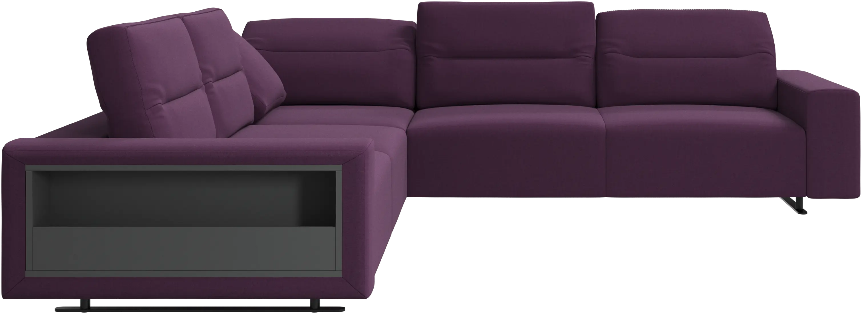 Hampton corner sofa with adjustable back and storage
