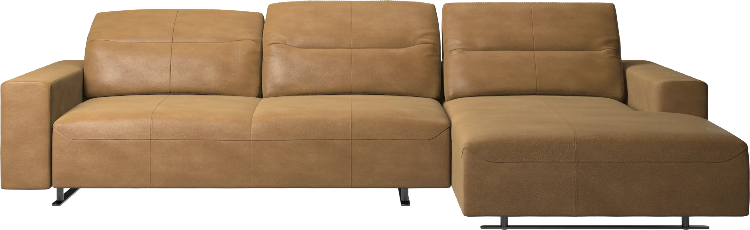 Hampton sofa with adjustable back, resting unit and storage both sides