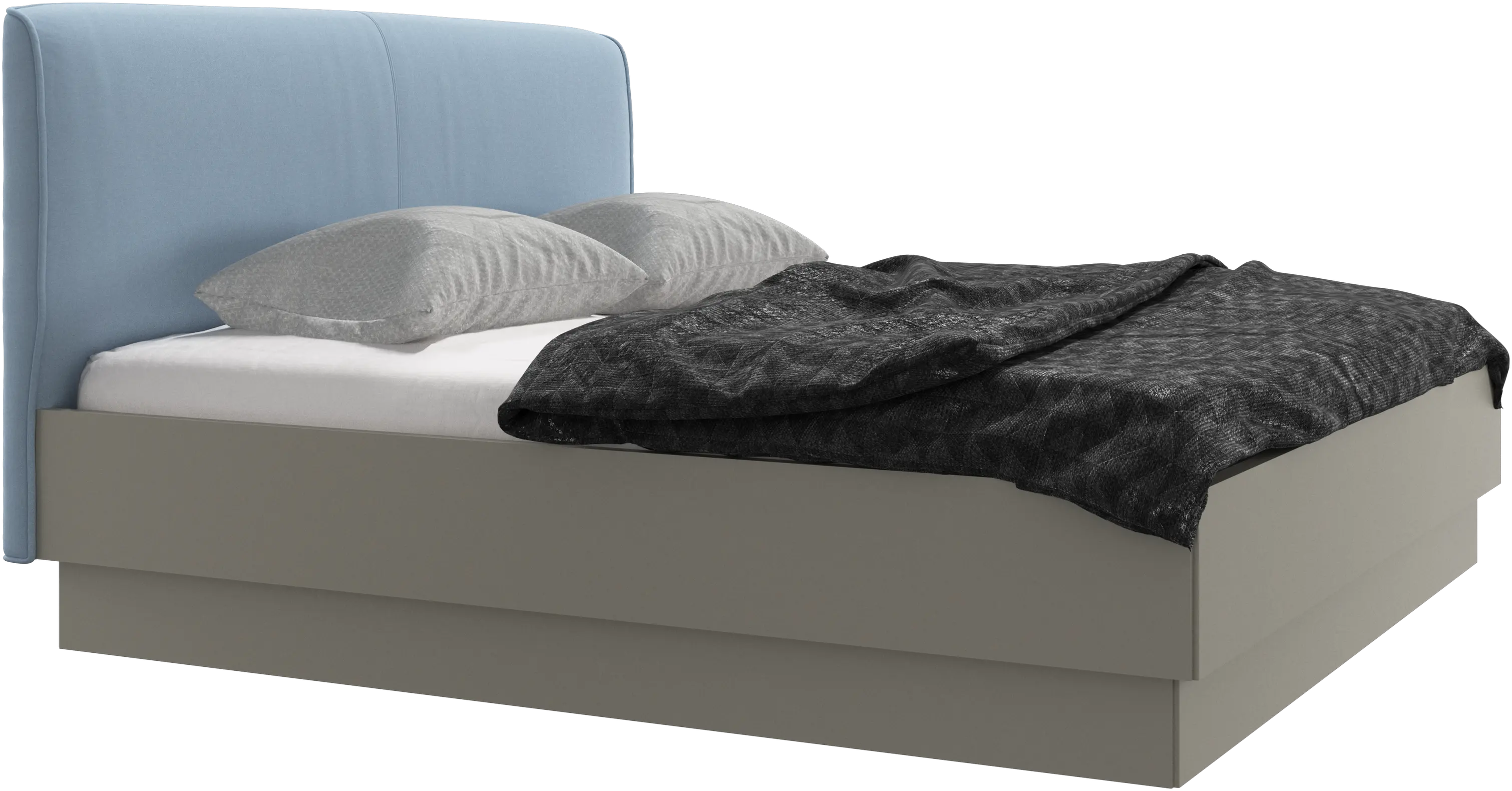 Houston, upholstered bed with storage