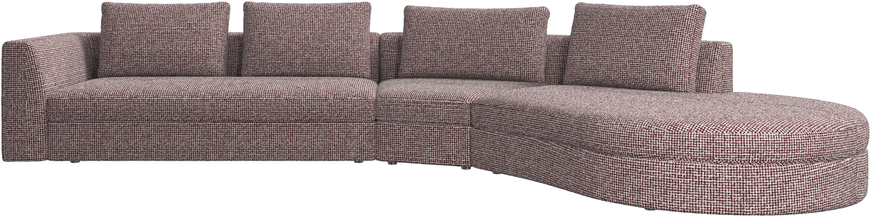 Bergamo sofa with round lounging unit,right