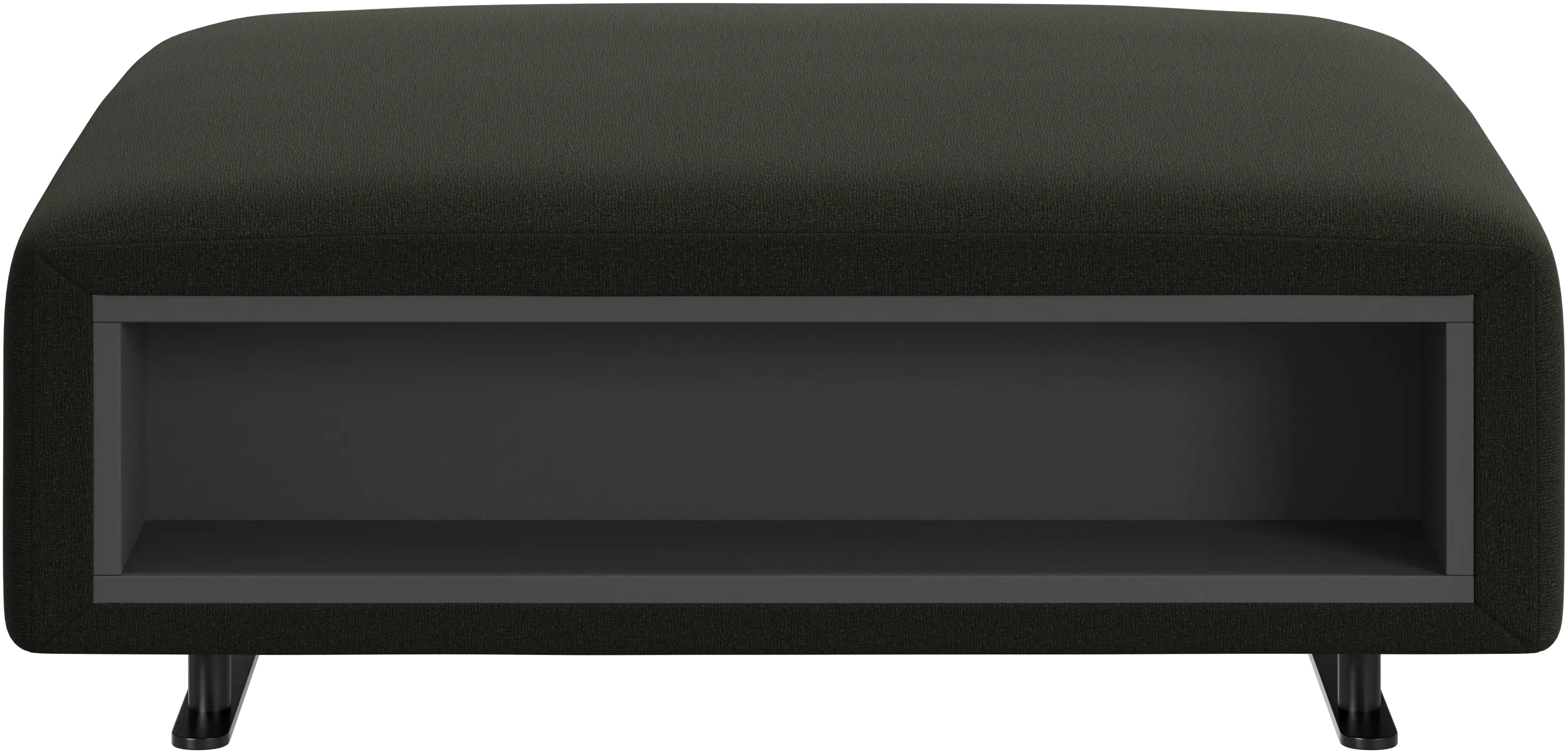 Hampton pouf with storage left and right sides