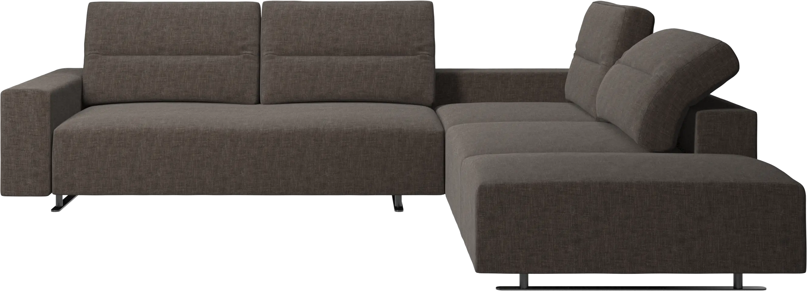 Hampton corner sofa with adjustable back and lounging unit