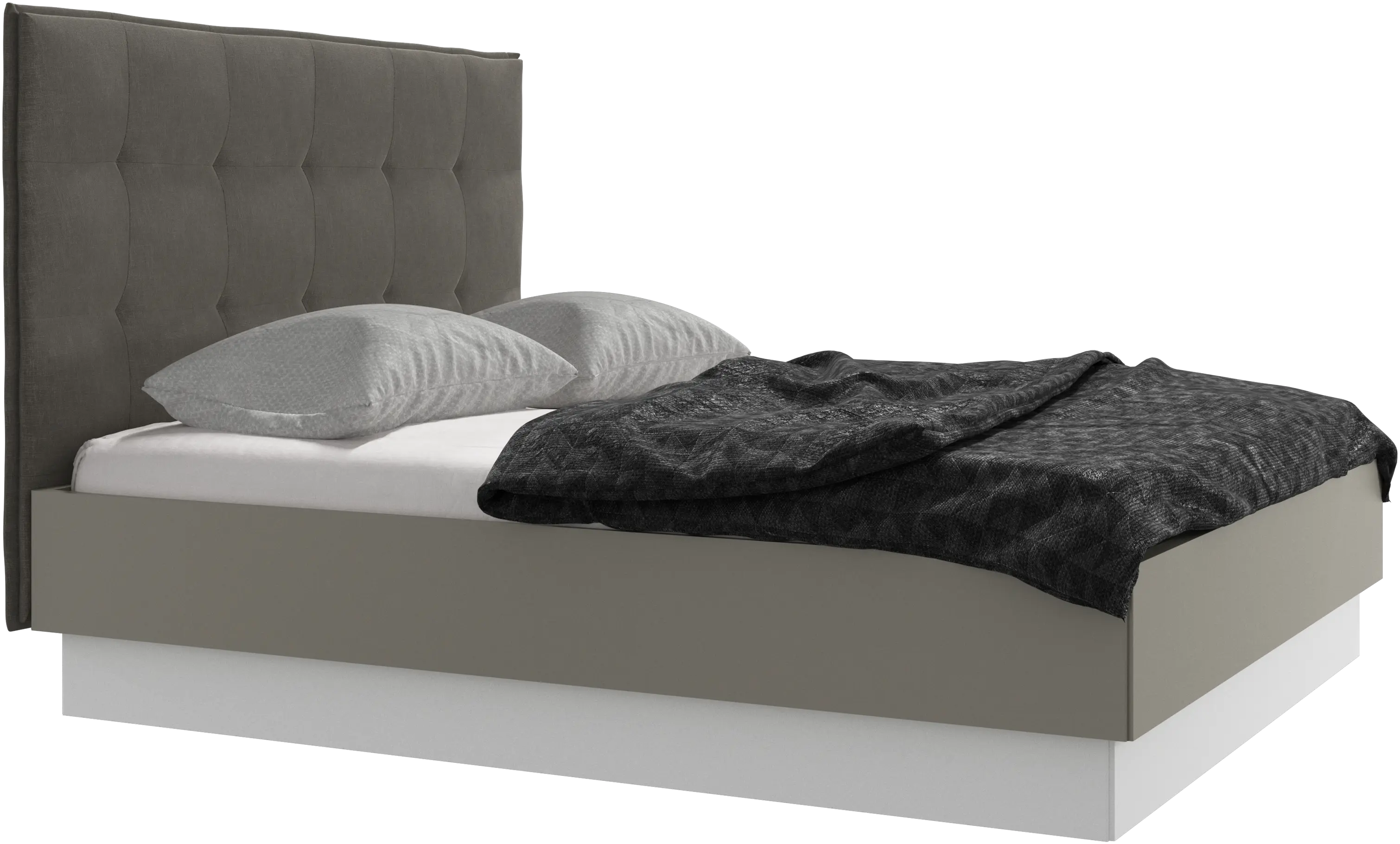 Lugano storage bed with lift-up frame and slats, excl. mattress