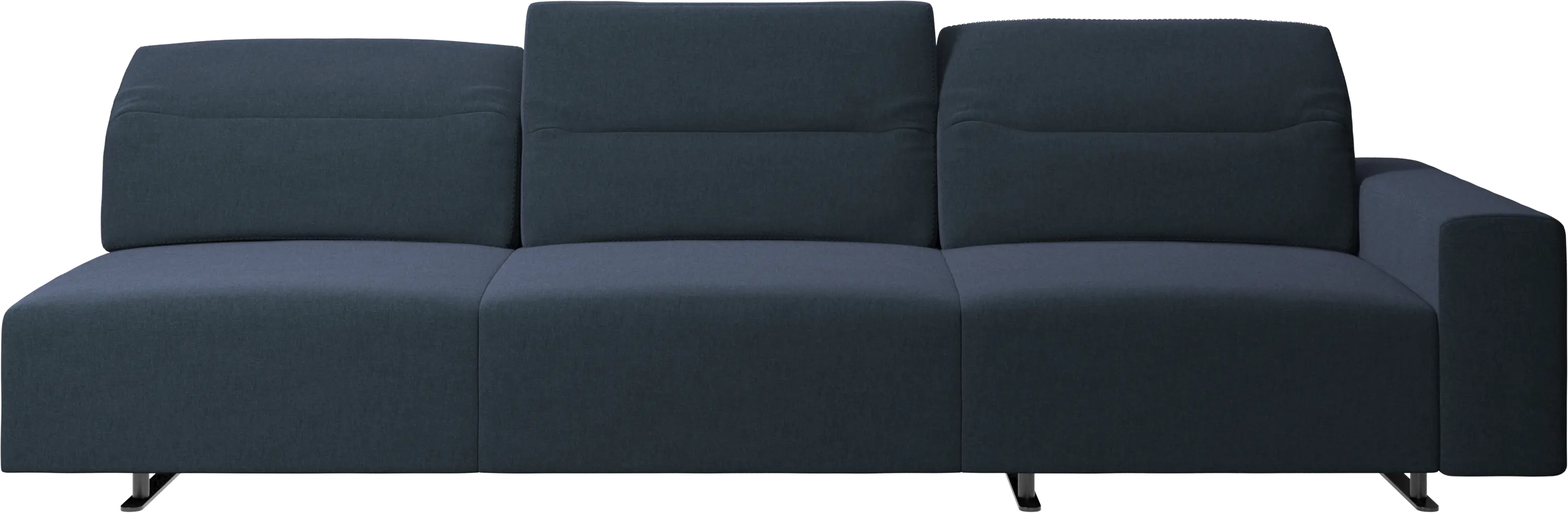 Hampton sofa with adjustable back and storage on the right side