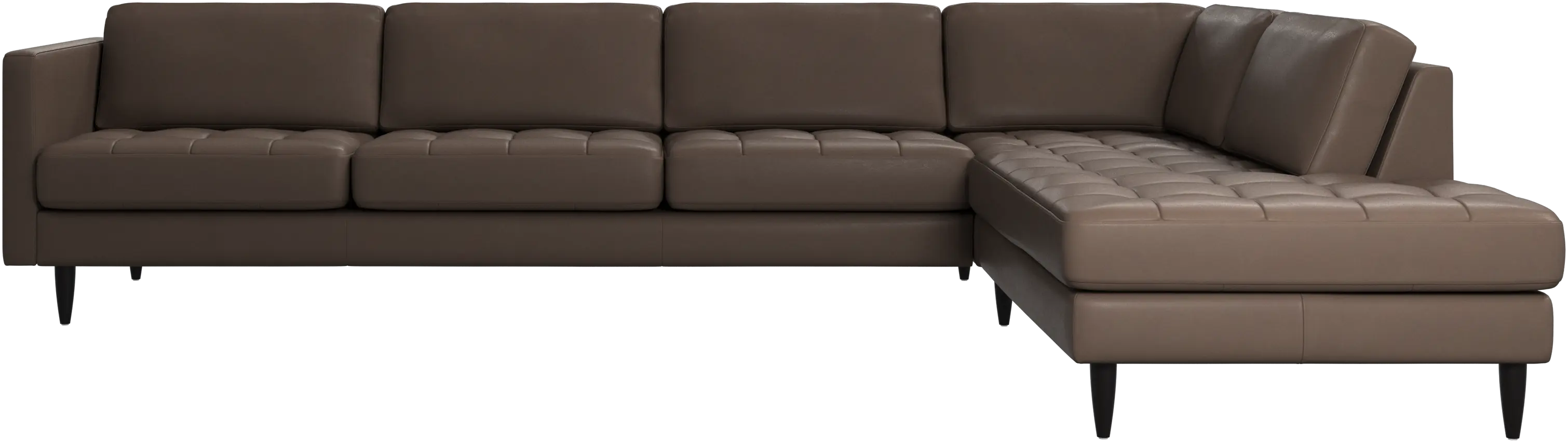 Osaka corner sofa with lounging unit, tufted seat