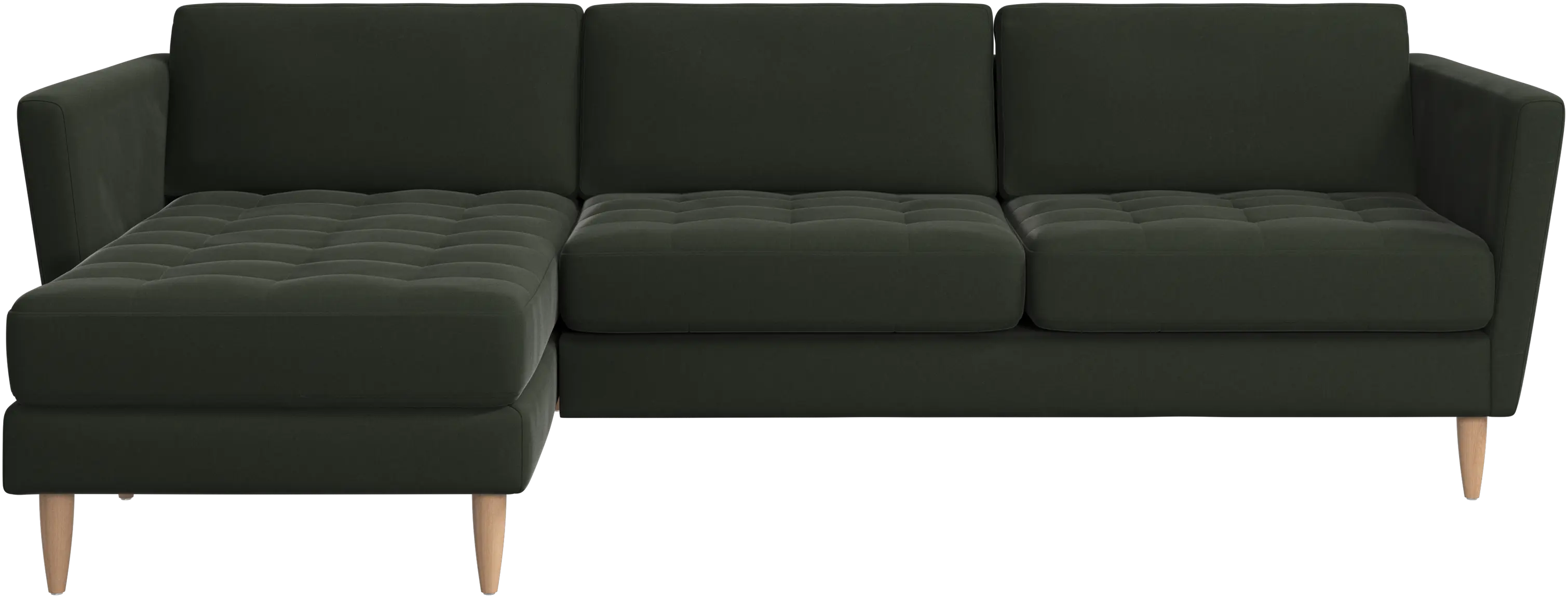 Osaka sofa with resting unit, tufted seat