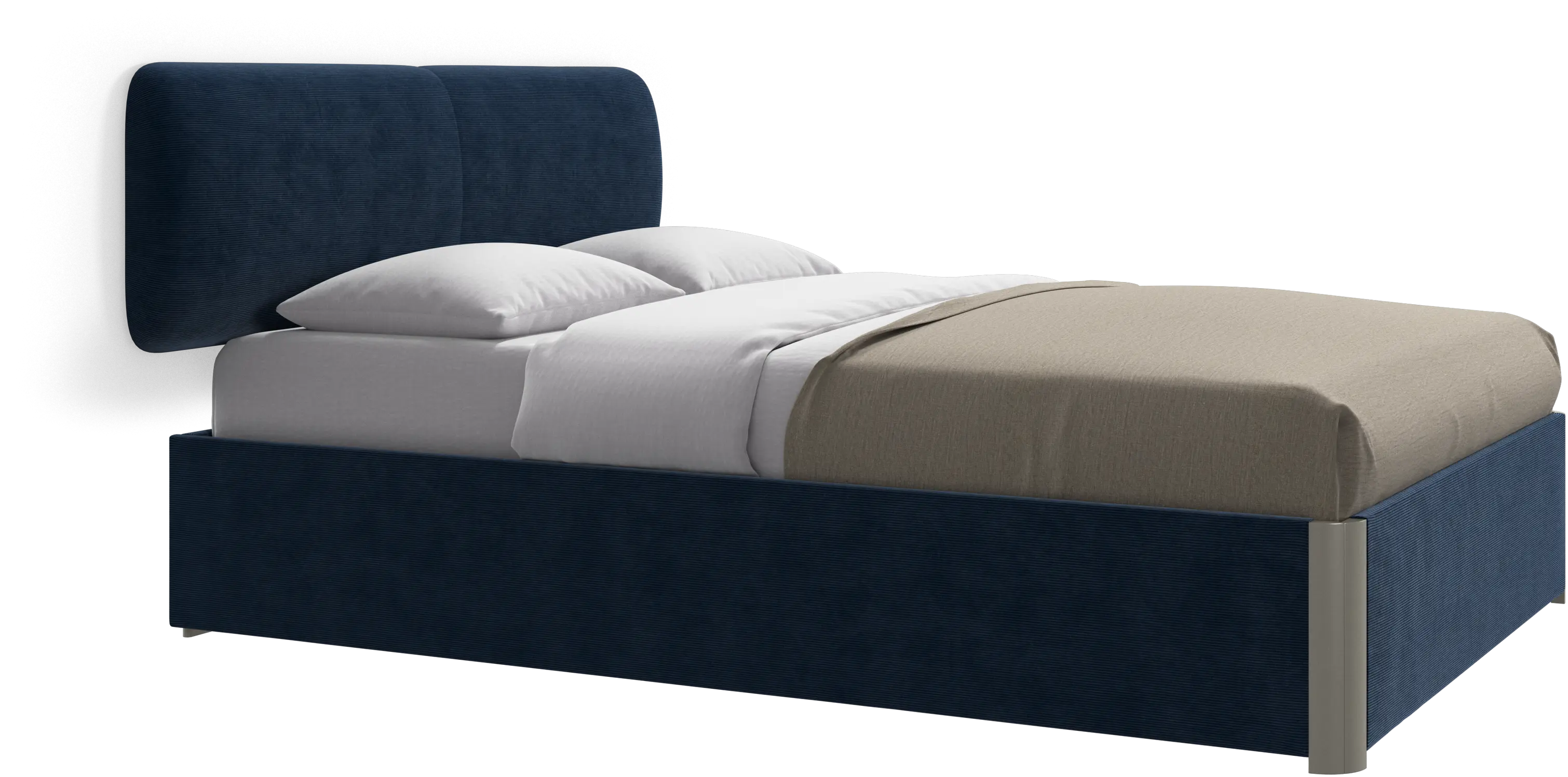 Element bed, wall-mounted headboard, with slats, excl. mattress