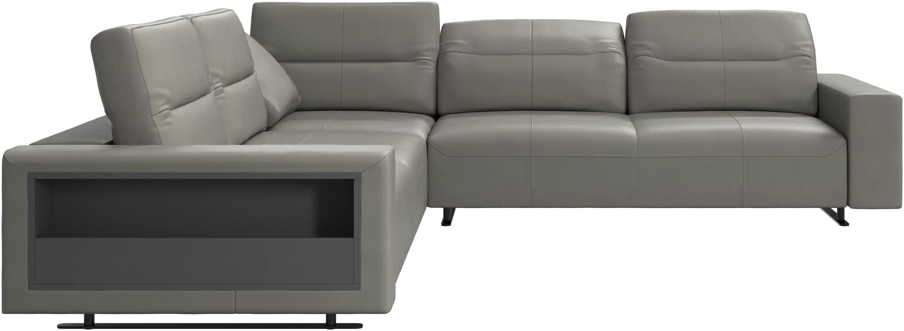 Hampton corner sofa with adjustable back and storage
