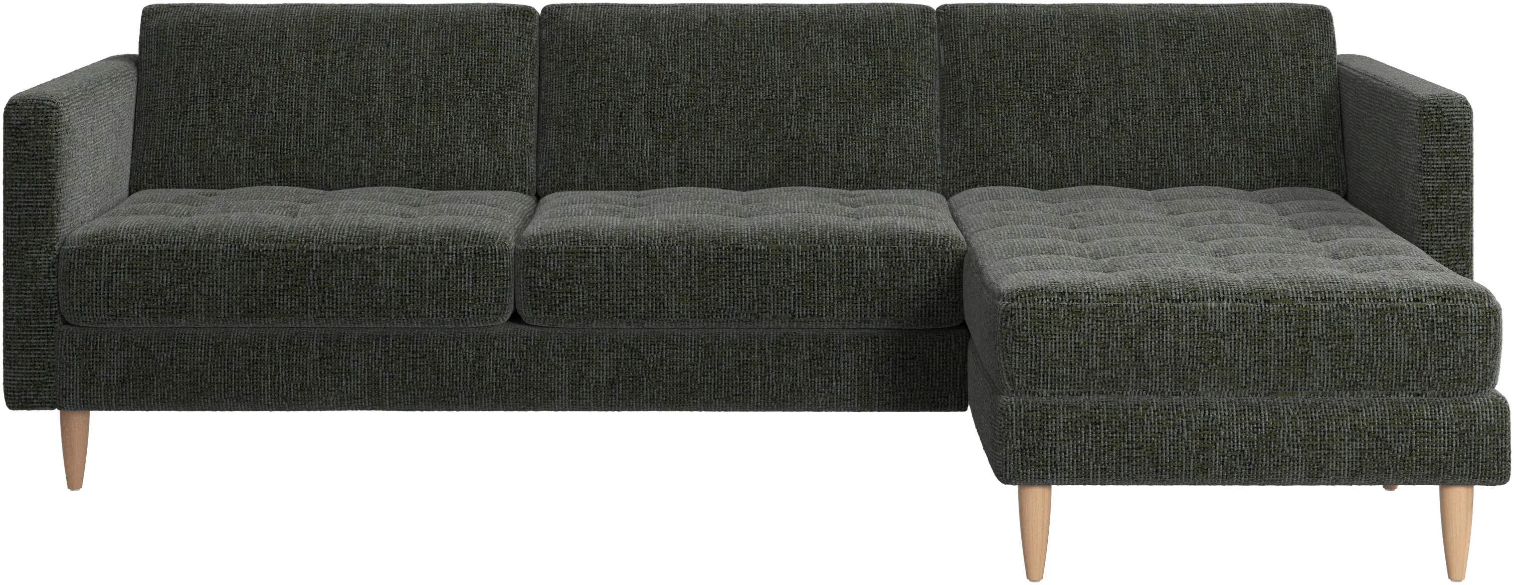 Osaka sofa with resting unit, tufted seat