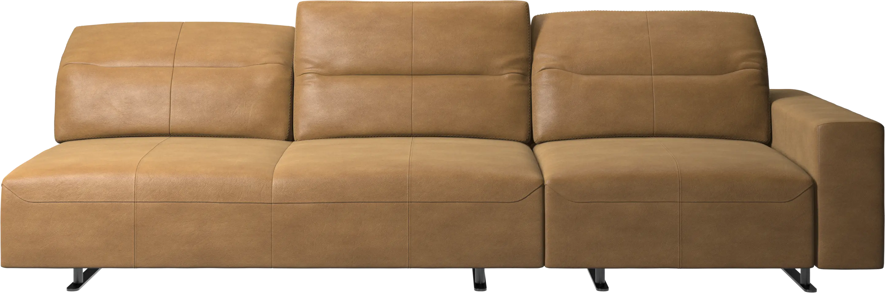 Hampton sofa with adjustable back and storage on the right side
