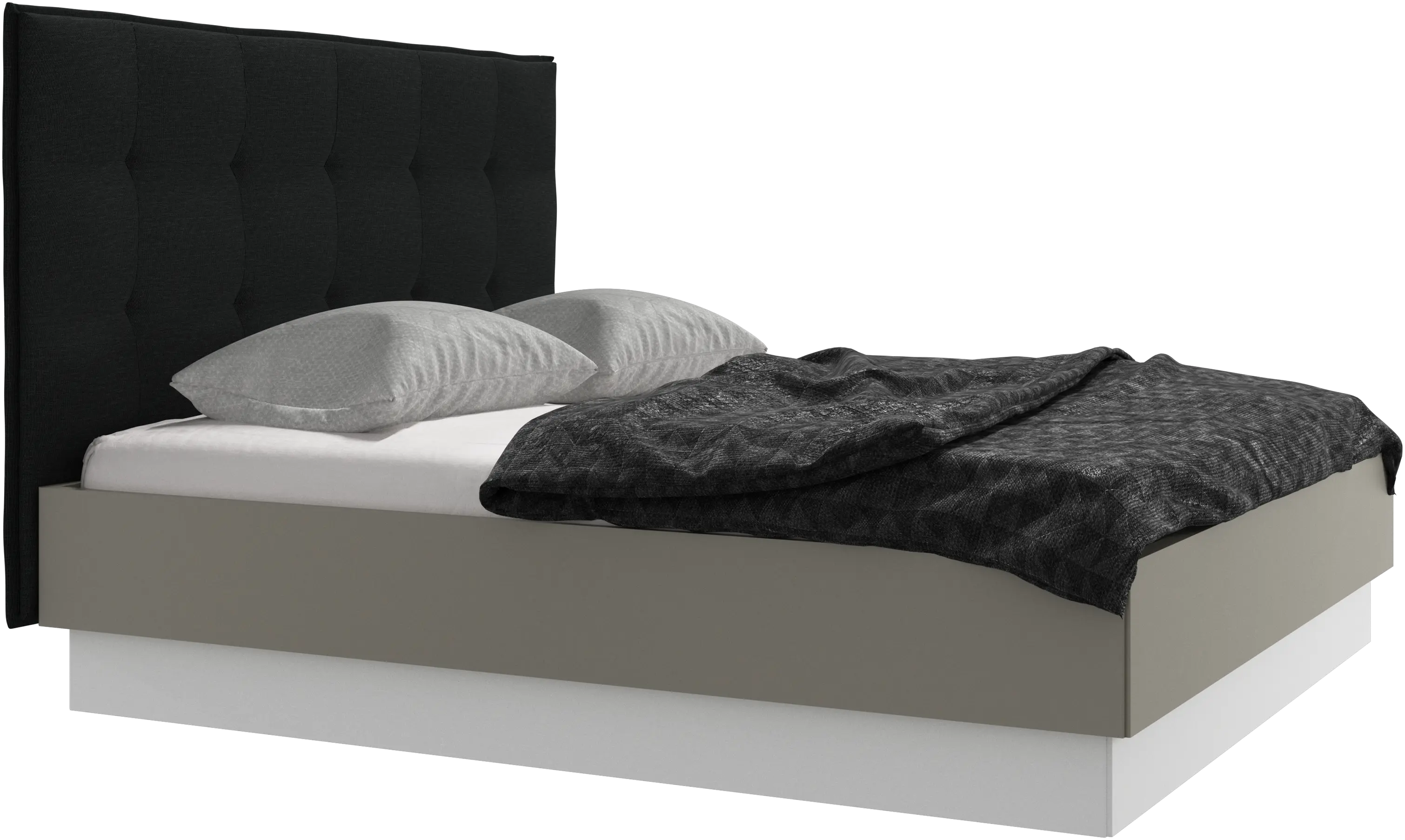 Lugano storage bed with lift-up frame and slats, excl. mattress