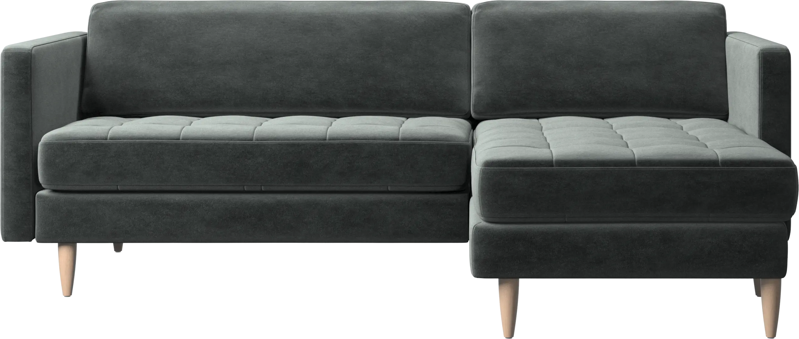 Osaka sofa with resting unit, tufted seat