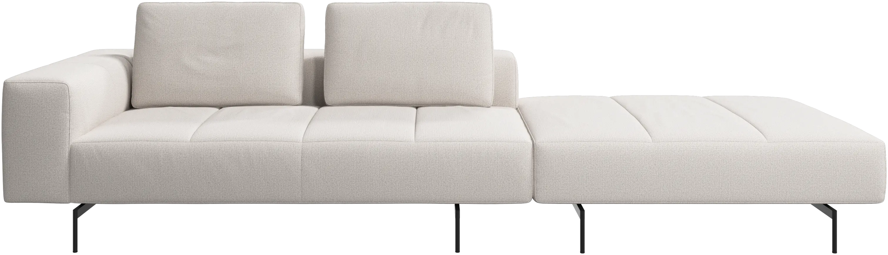 Amsterdam sofa with footstool on right side