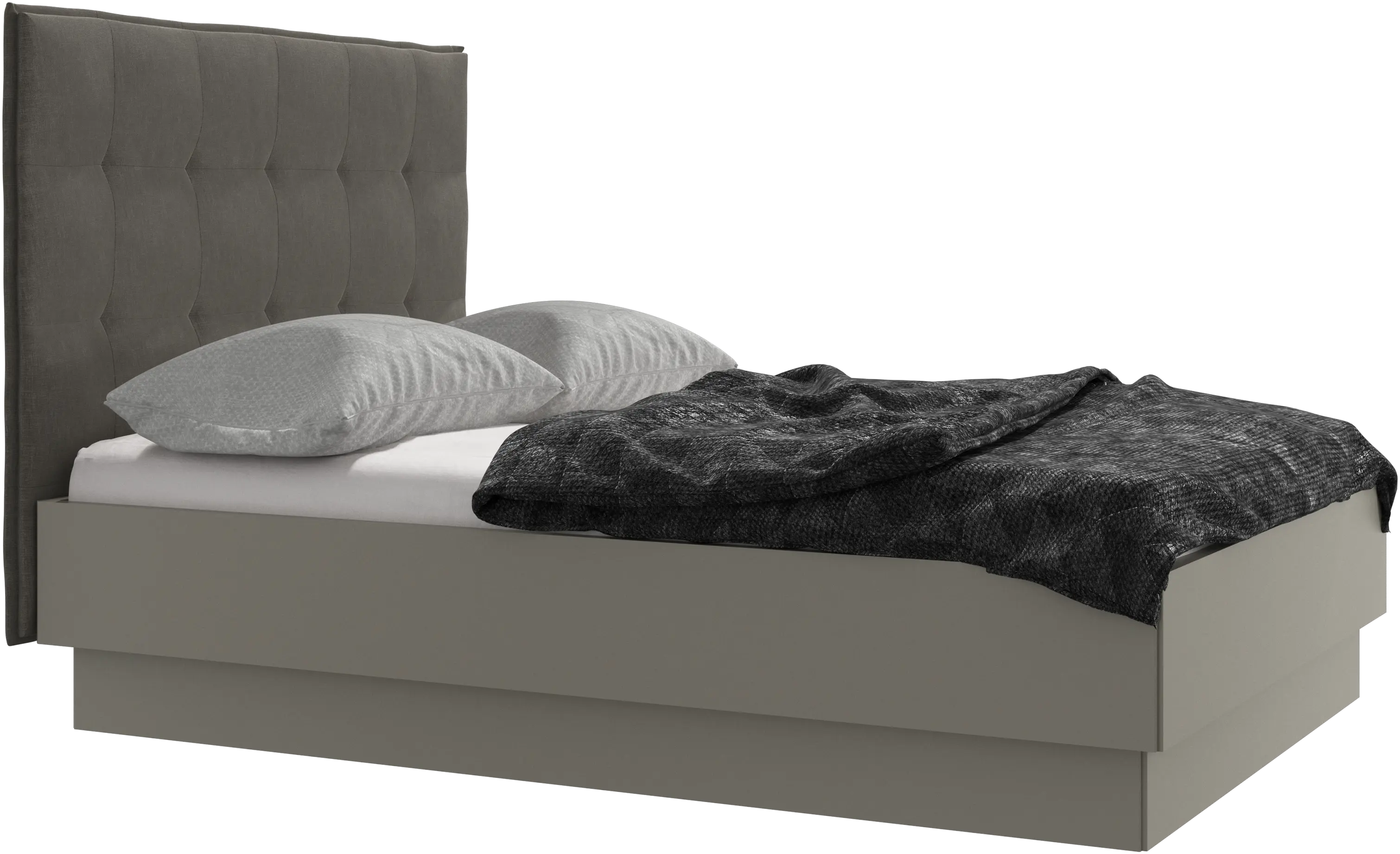 Lugano storage bed with lift-up frame and slats, excl. mattress