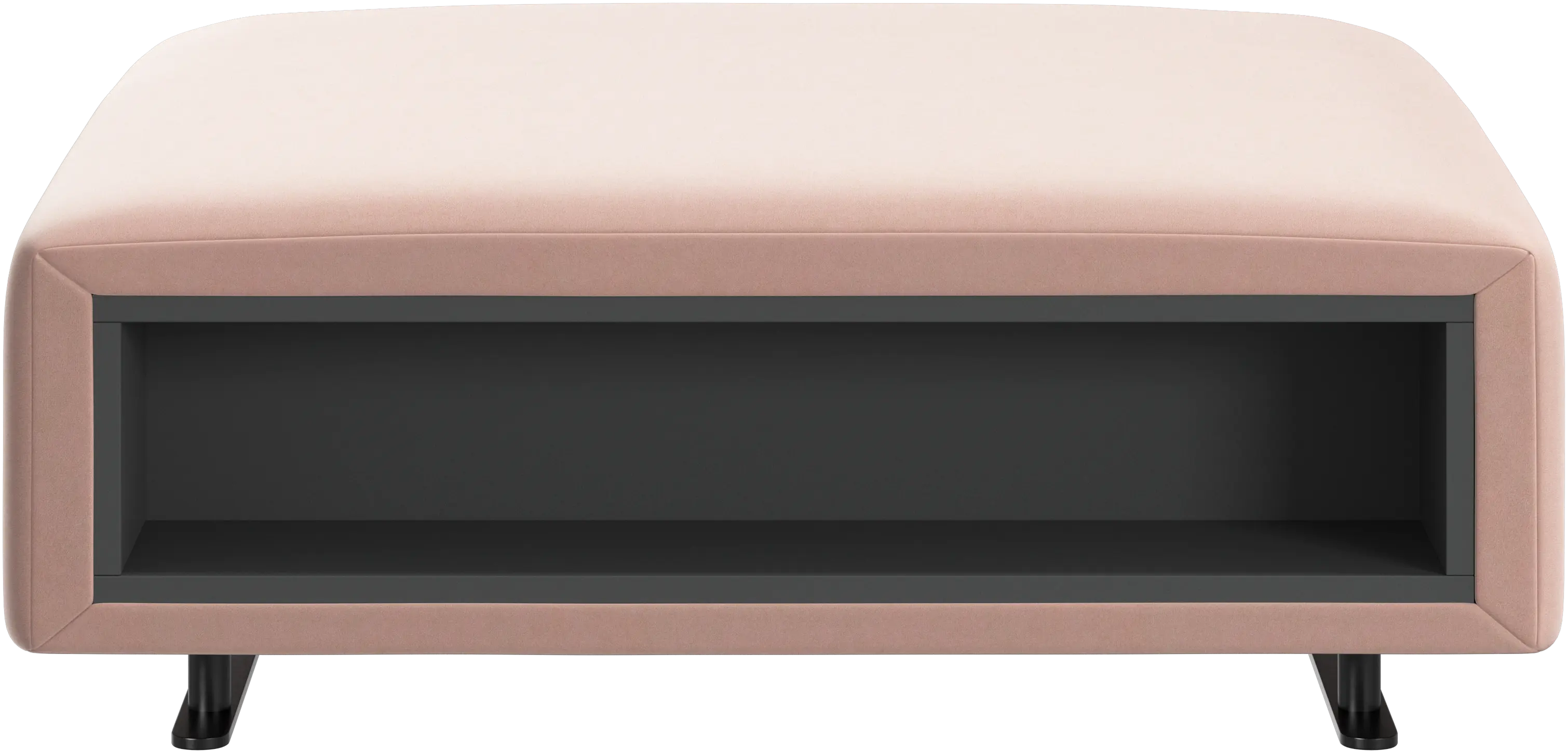 Hampton footstool with storage left and right sides