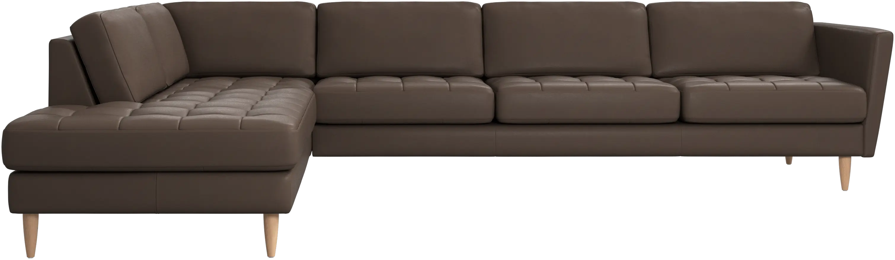 Osaka corner sofa with lounging unit, tufted seat