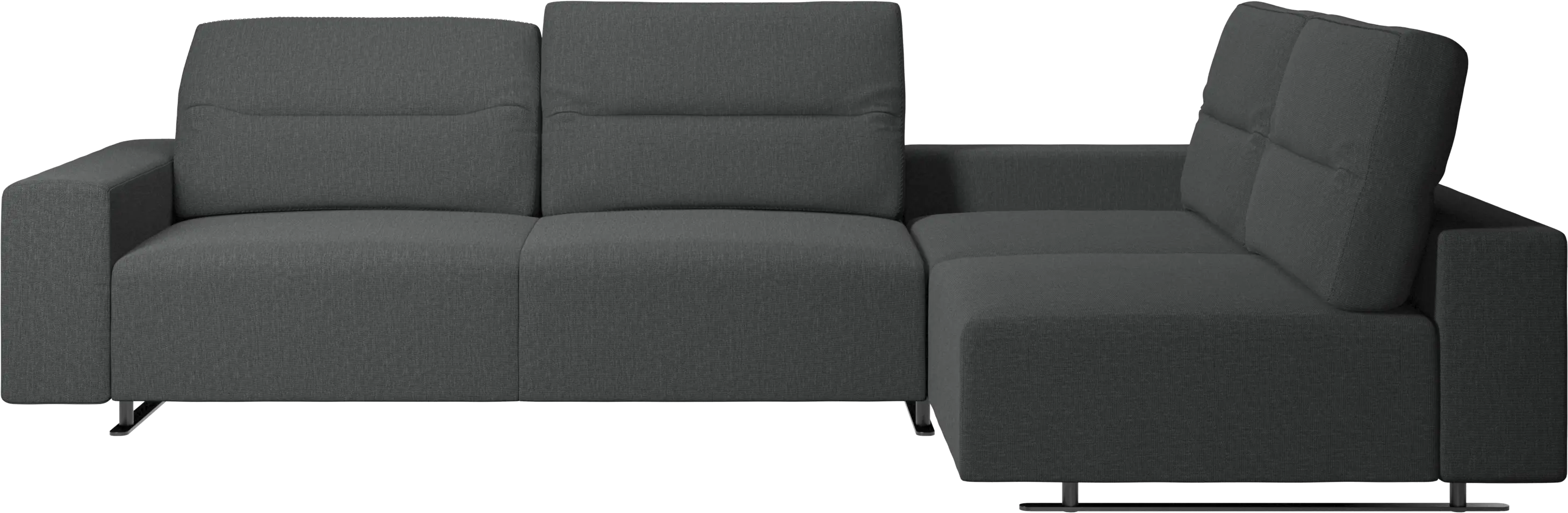 Hampton corner sofa with adjustable back and storage on left side