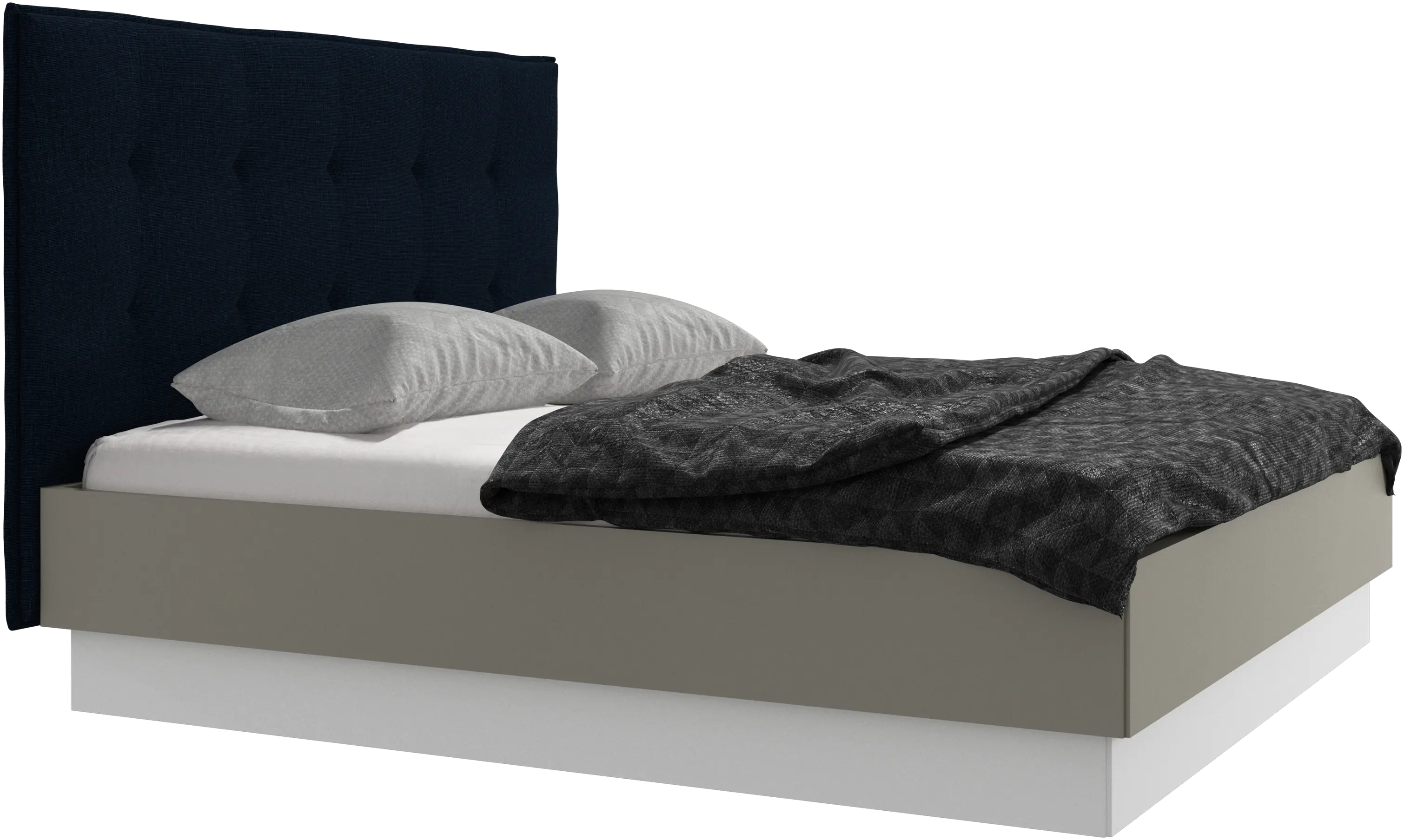 Lugano storage bed with lift-up frame and slats, excl. mattress
