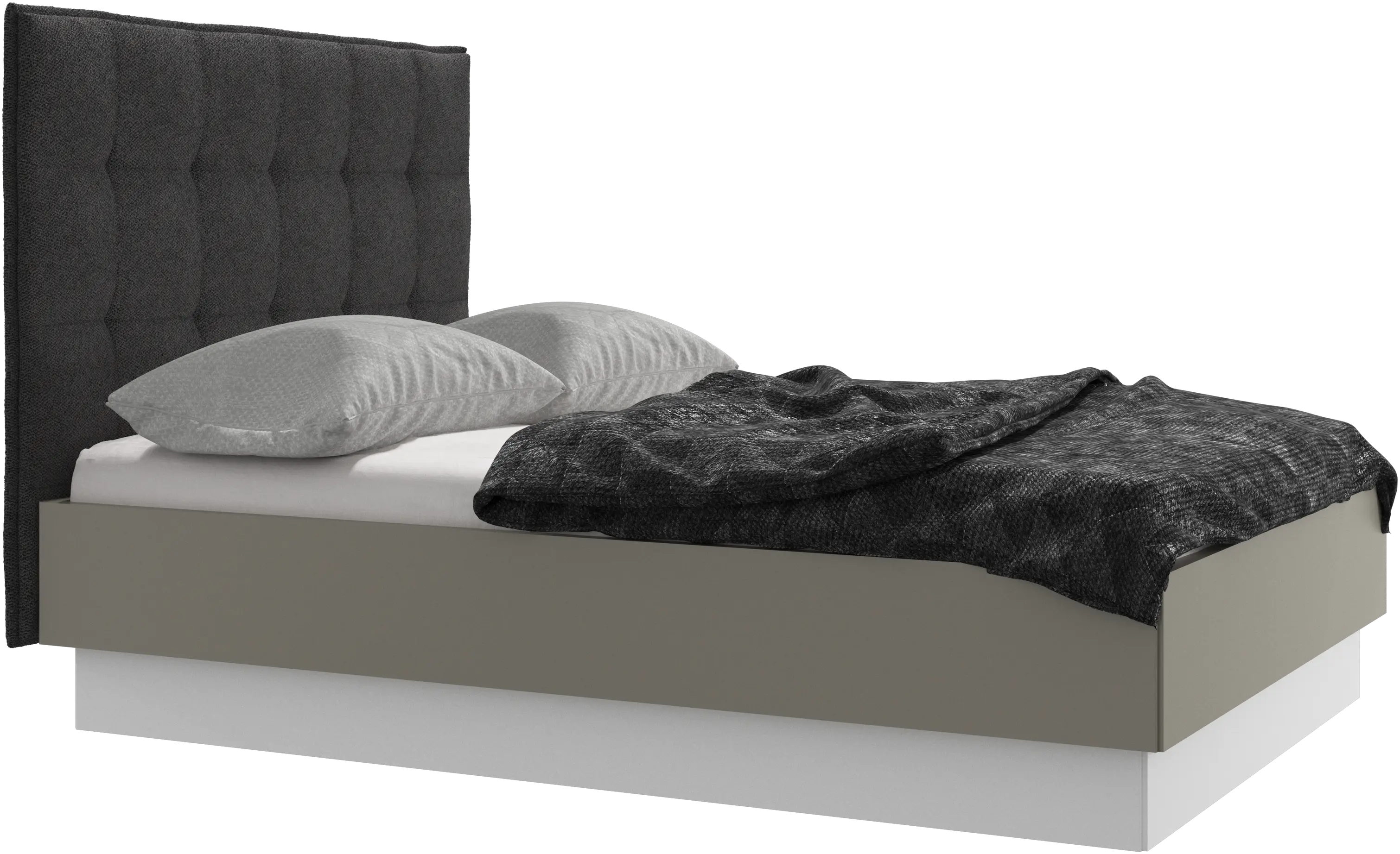 Lugano storage bed with lift-up frame and slats, excl. mattress