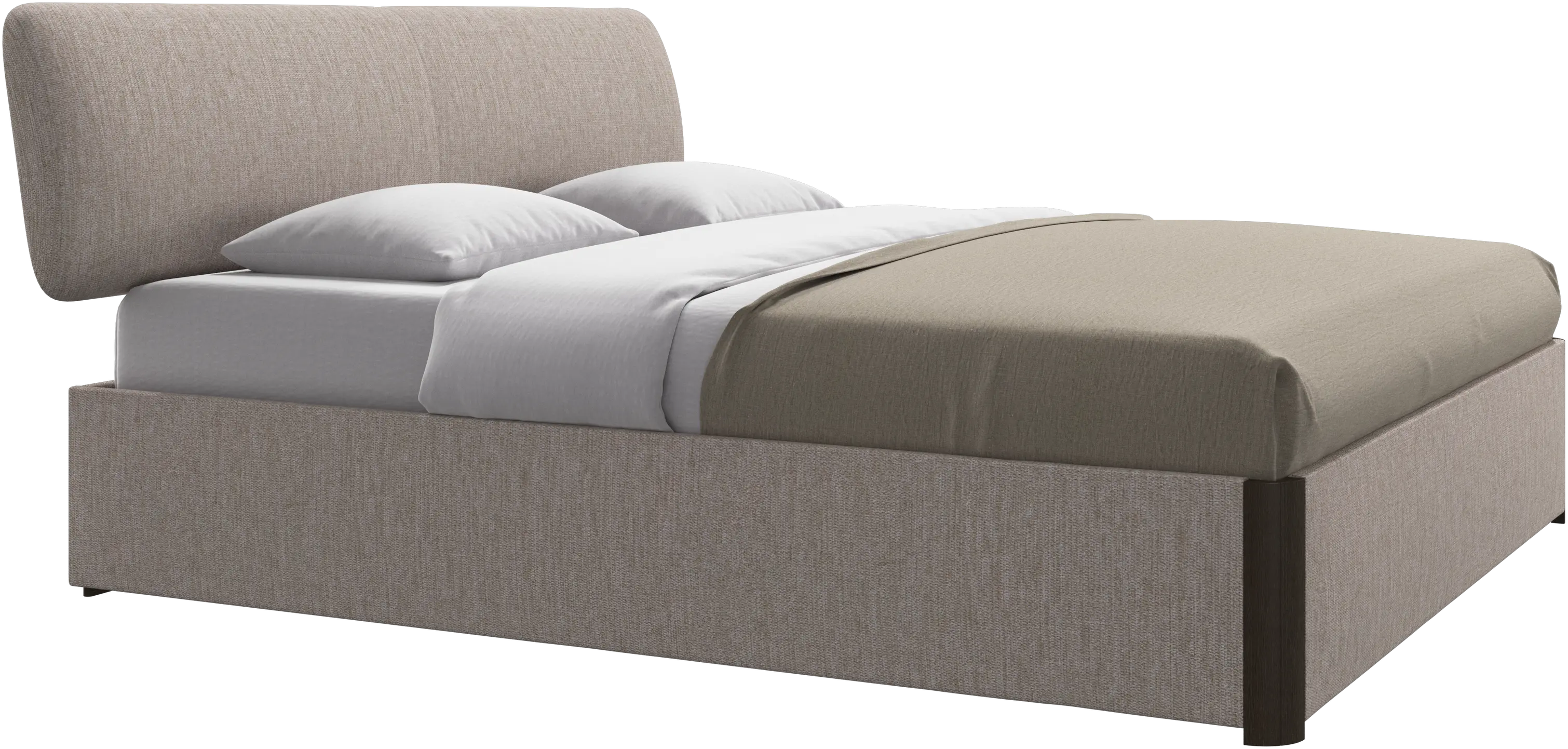 Element bed, bed-mounted headboard, with slats and storage solution, excl. mattress