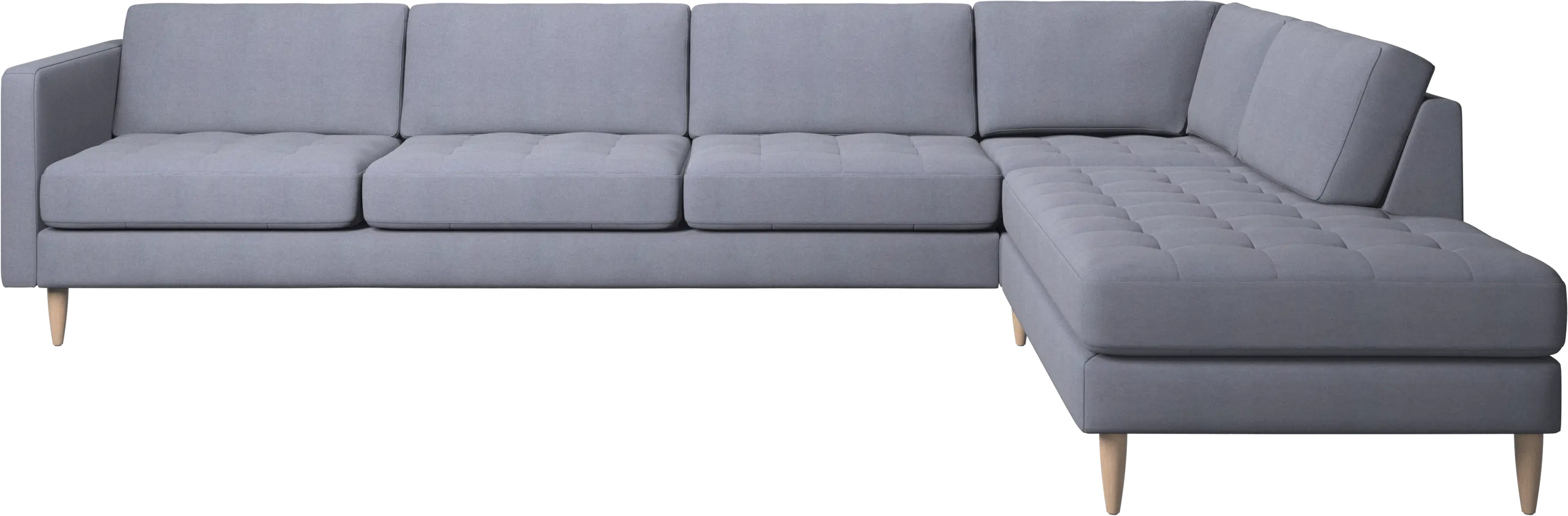 Osaka corner sofa with lounging unit, tufted seat