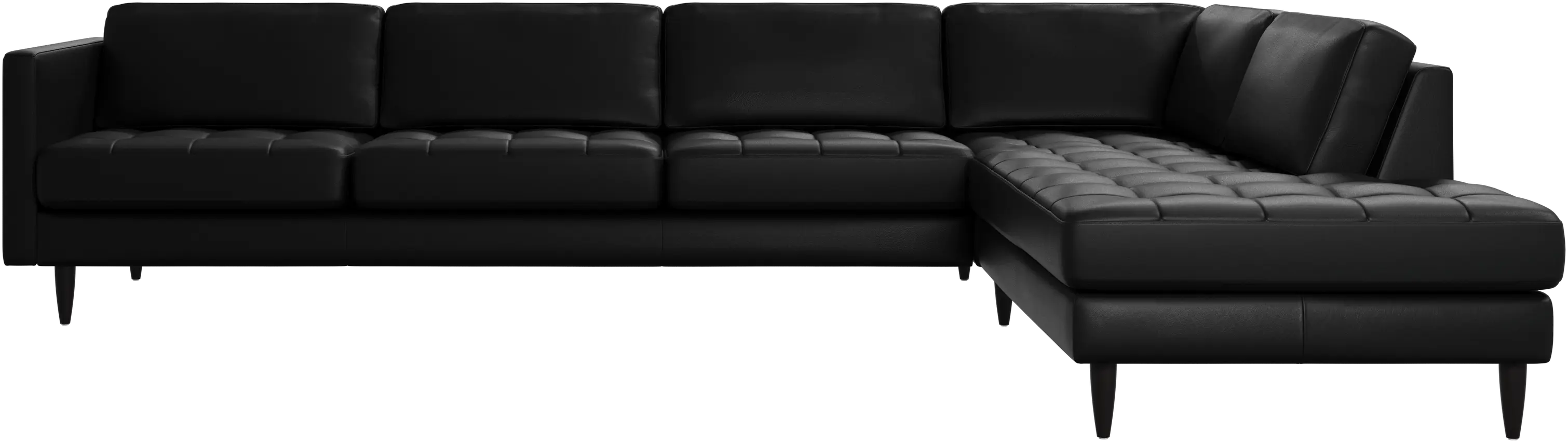 Osaka corner sofa with lounging unit, tufted seat