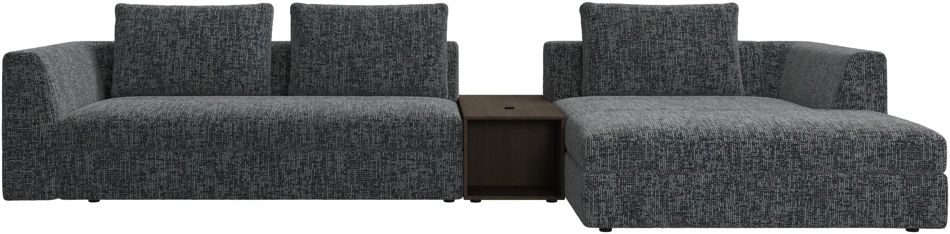 Bergamo chaise longue sofa with storage