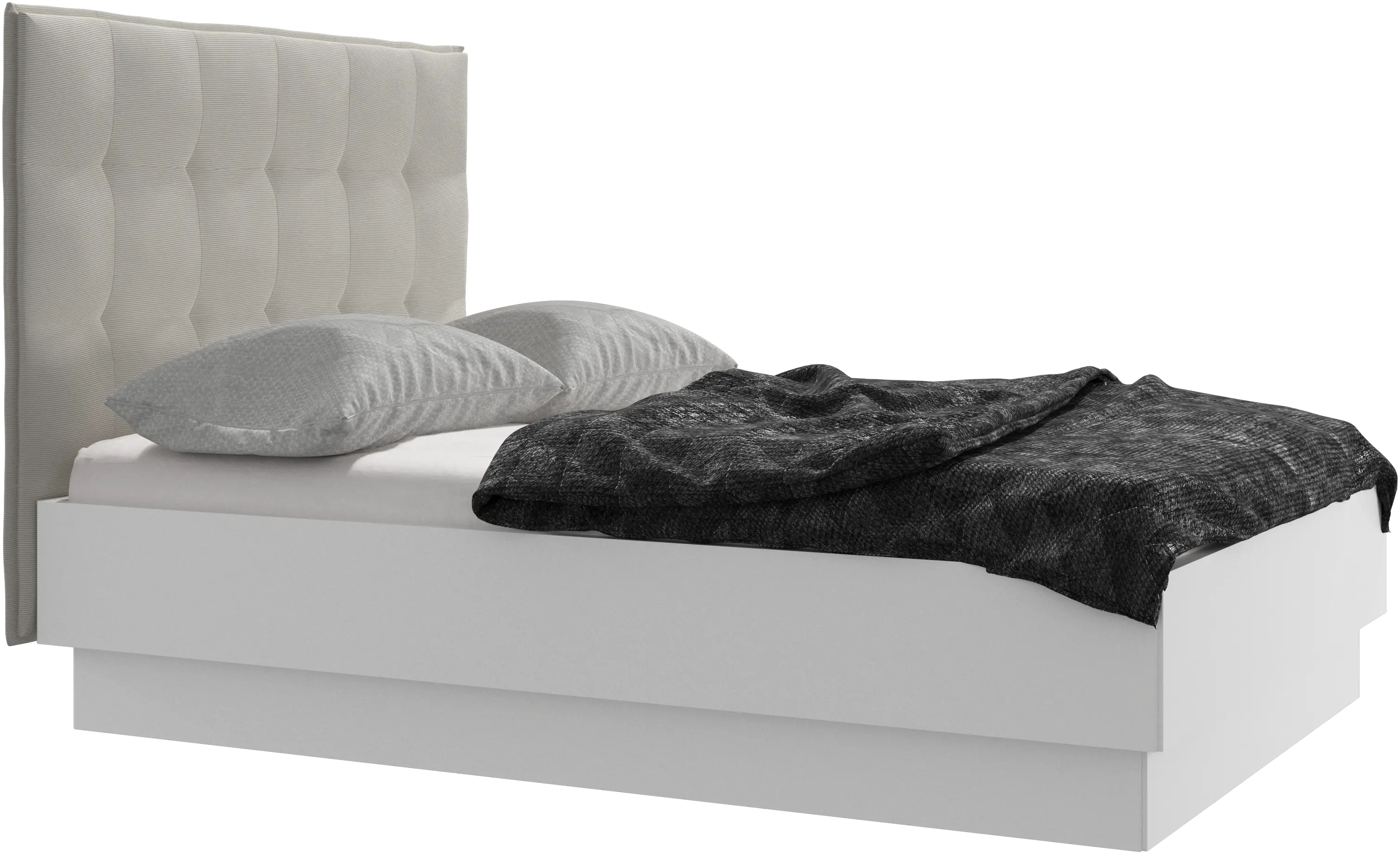 Lugano storage bed with lift-up frame and slats, excl. mattress