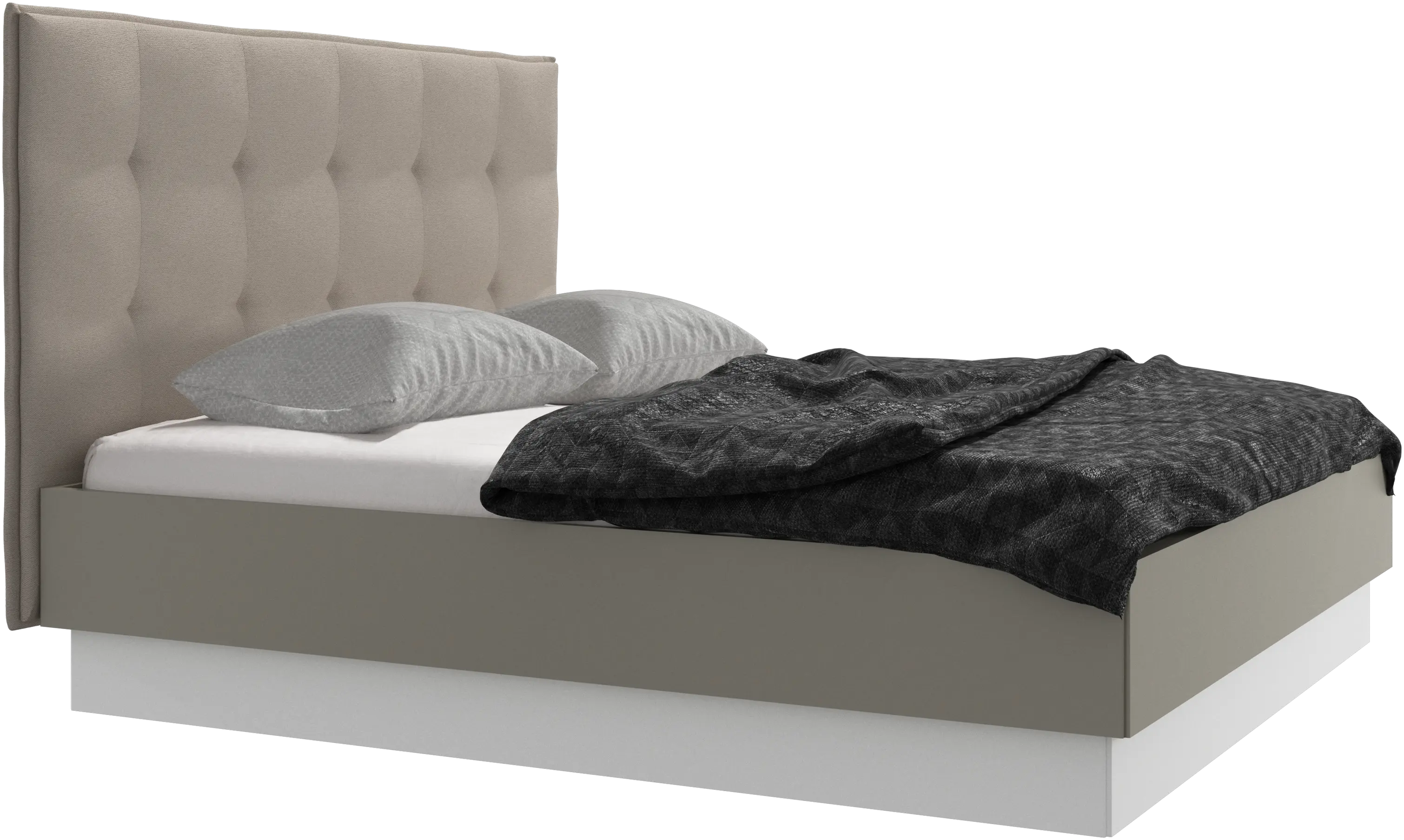 Lugano storage bed with lift-up frame and slats, excl. mattress