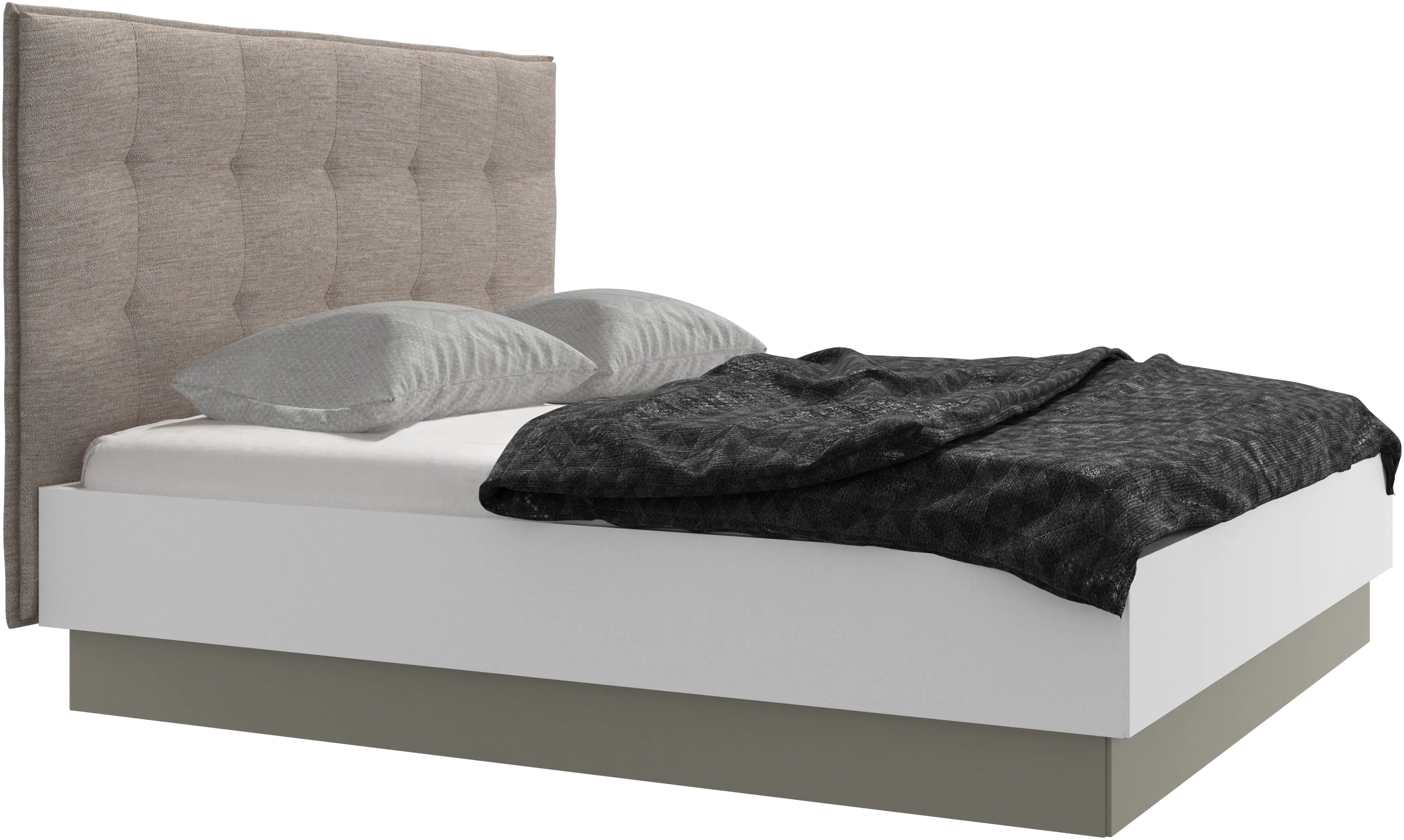 Lugano storage bed with lift-up frame and slats, excl. mattress