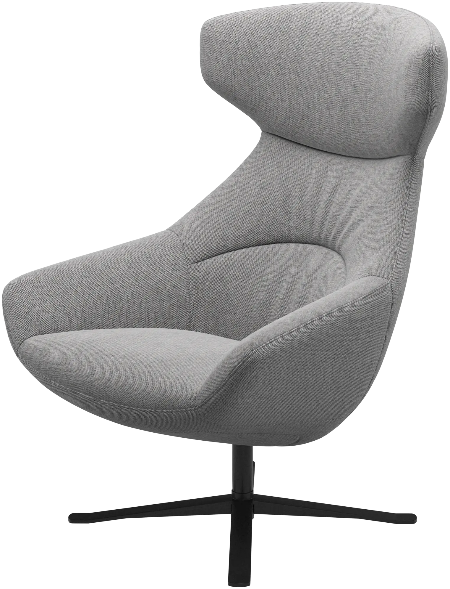 Porto chair with reclining back function and swivel base