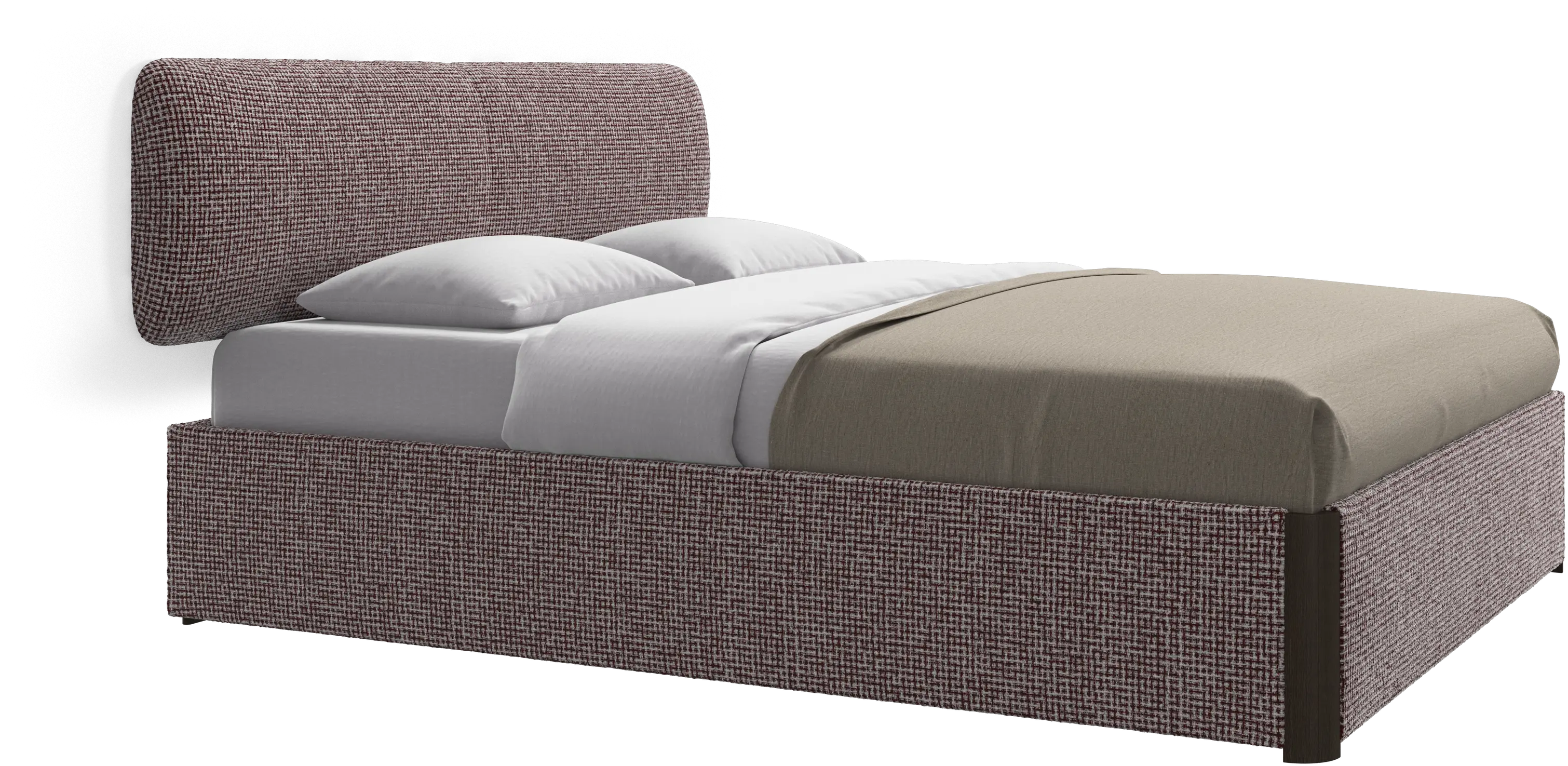 Element bed, wall-mounted headboard, with slats and storage solution, excl. mattress