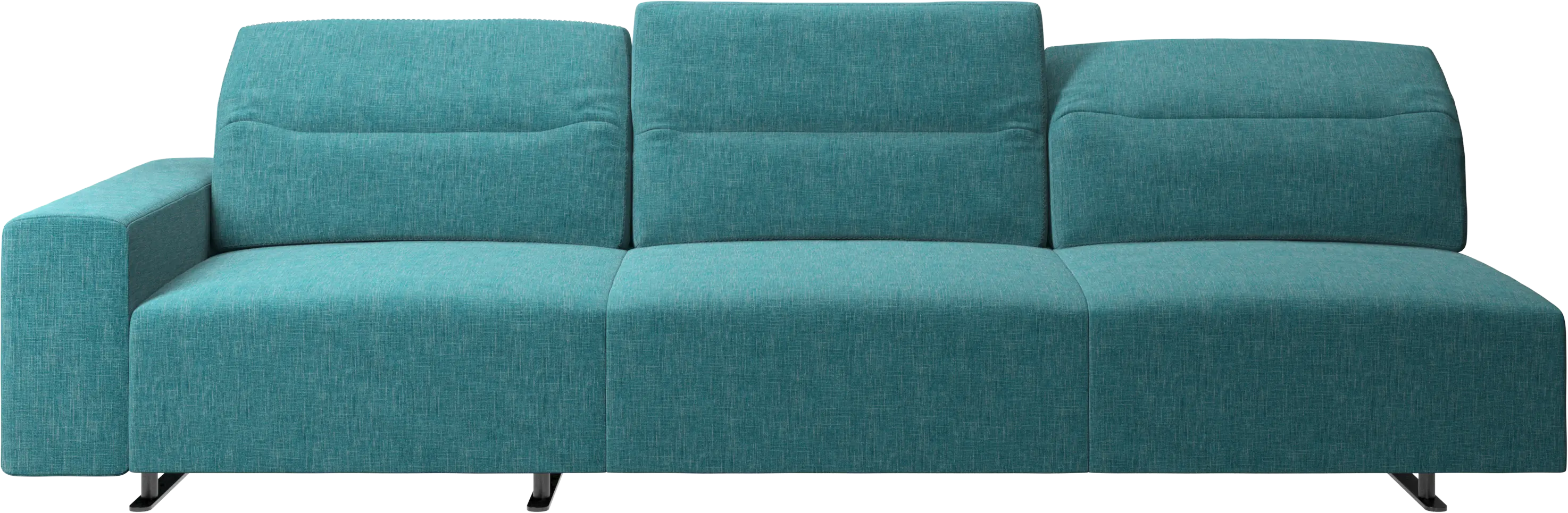 Hampton sofa with adjustable back and storage on the left side