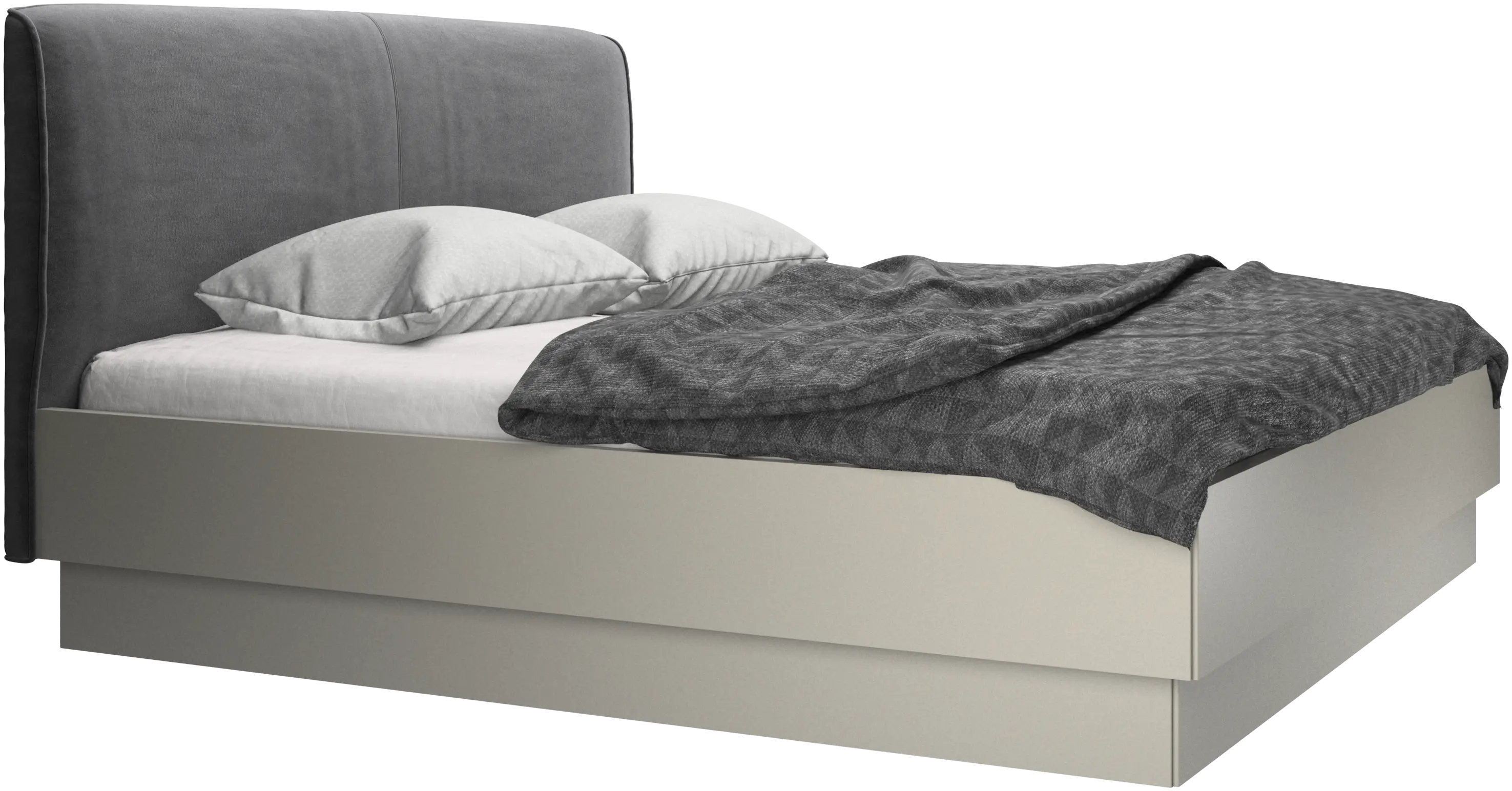 Houston, upholstered bed with storage