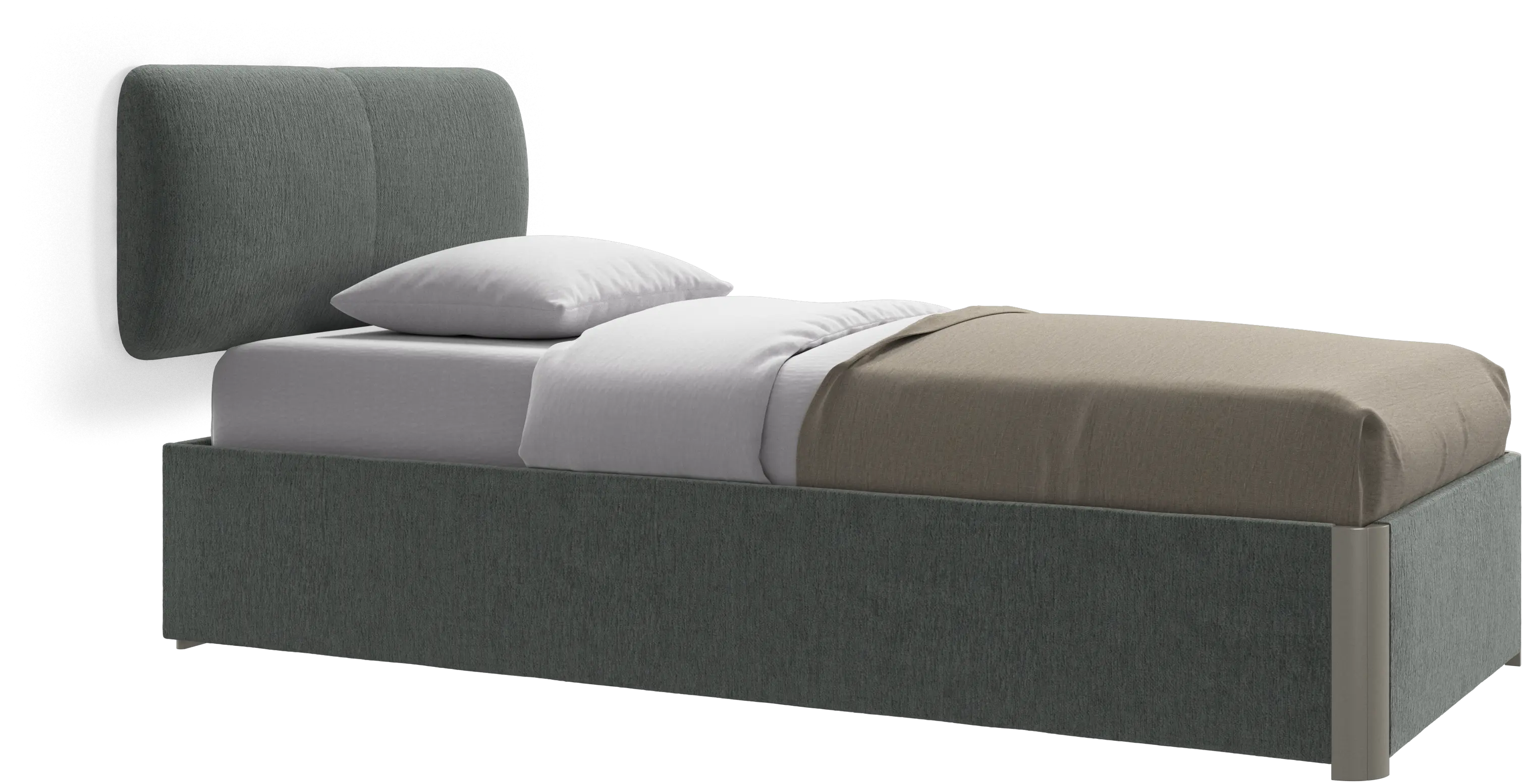 Element bed, wall-mounted headboard, with slats, excl. mattress