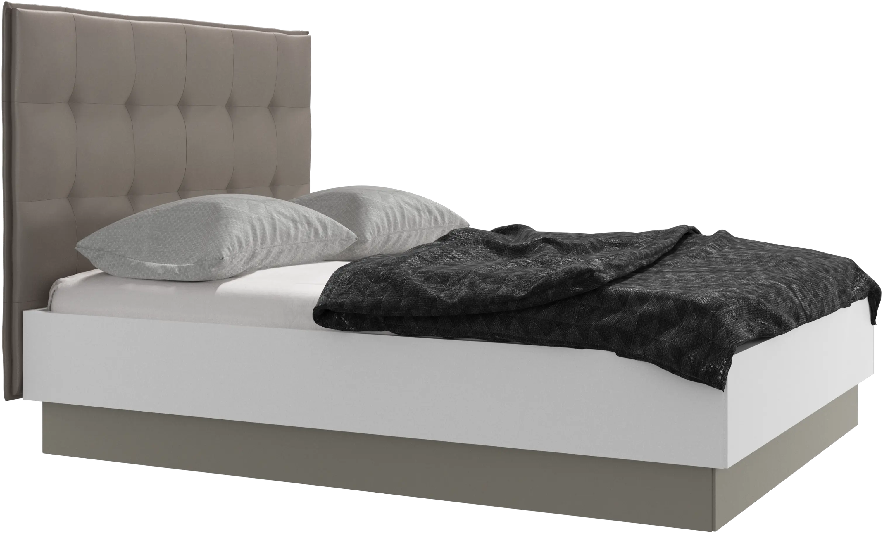 Lugano storage bed with lift-up frame and slats, excl. mattress