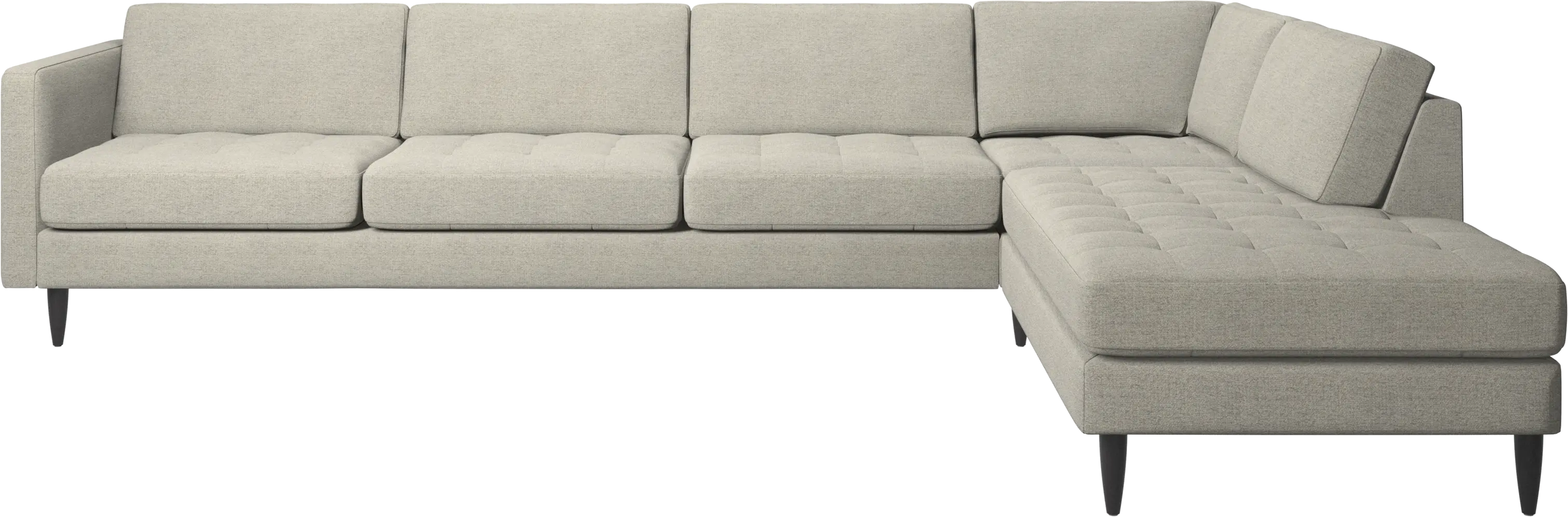 Osaka corner sofa with lounging unit, tufted seat