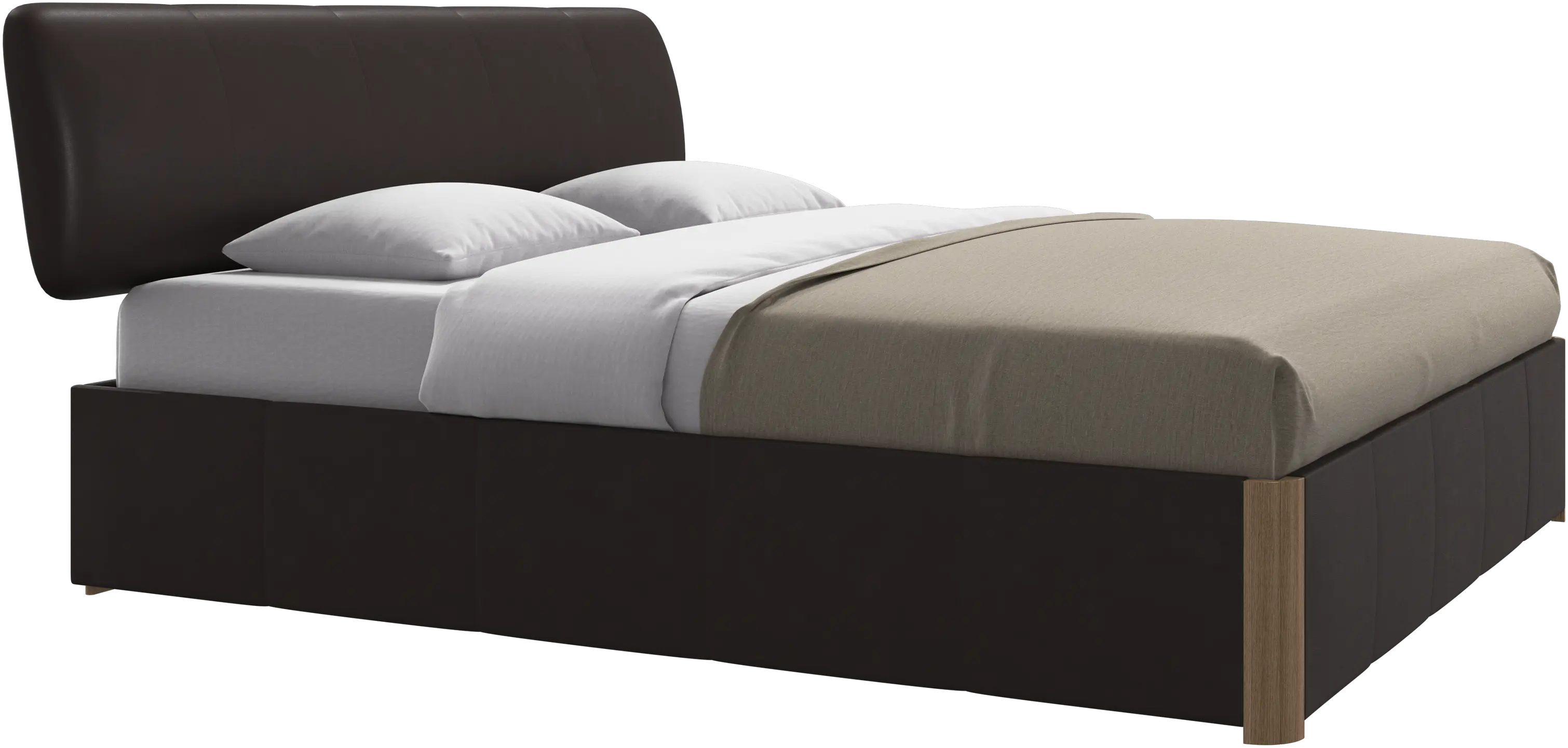 Element bed, bed-mounted headboard, with slats, excl. mattress