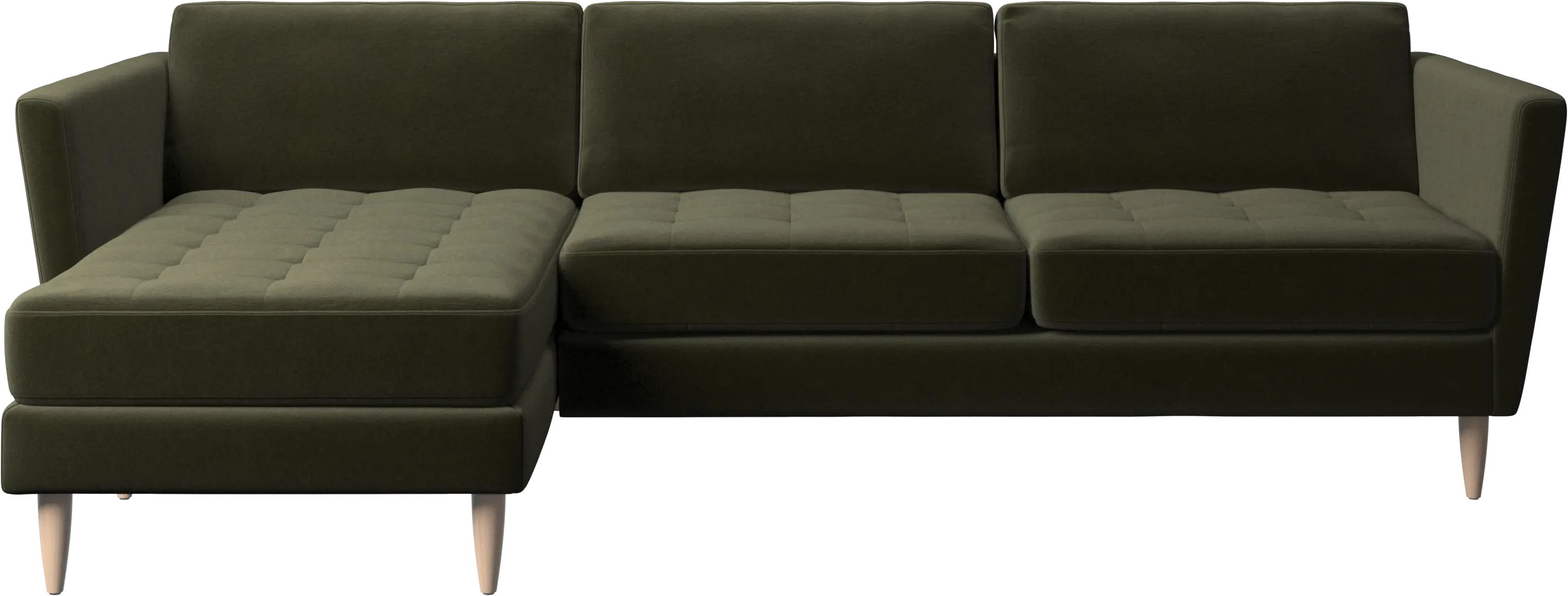 Osaka sofa with resting unit, tufted seat