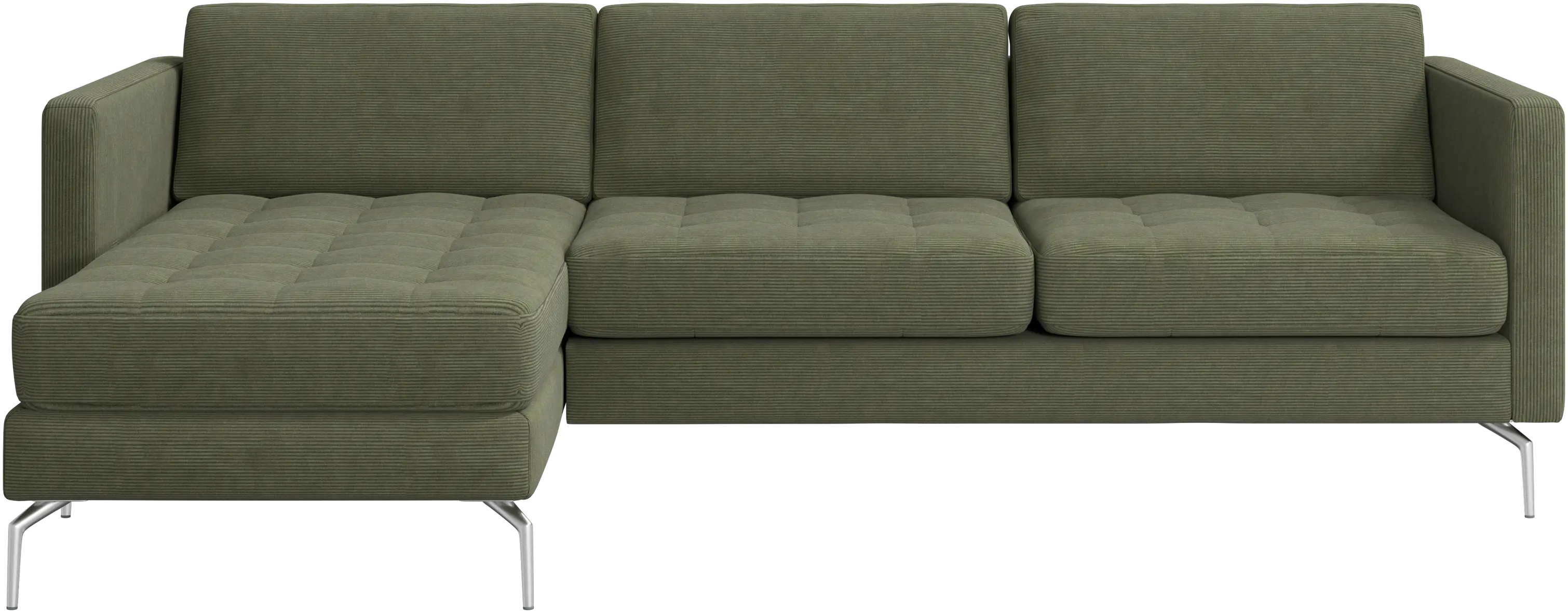 Osaka sofa with resting unit, tufted seat