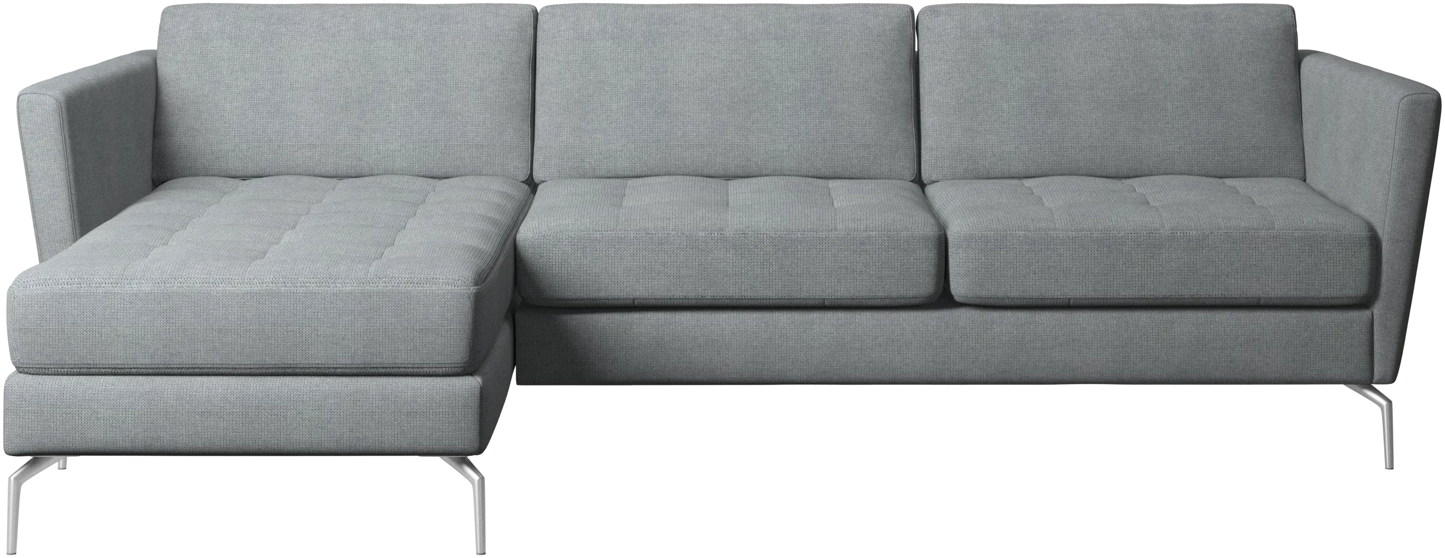 Osaka sofa with resting unit, tufted seat