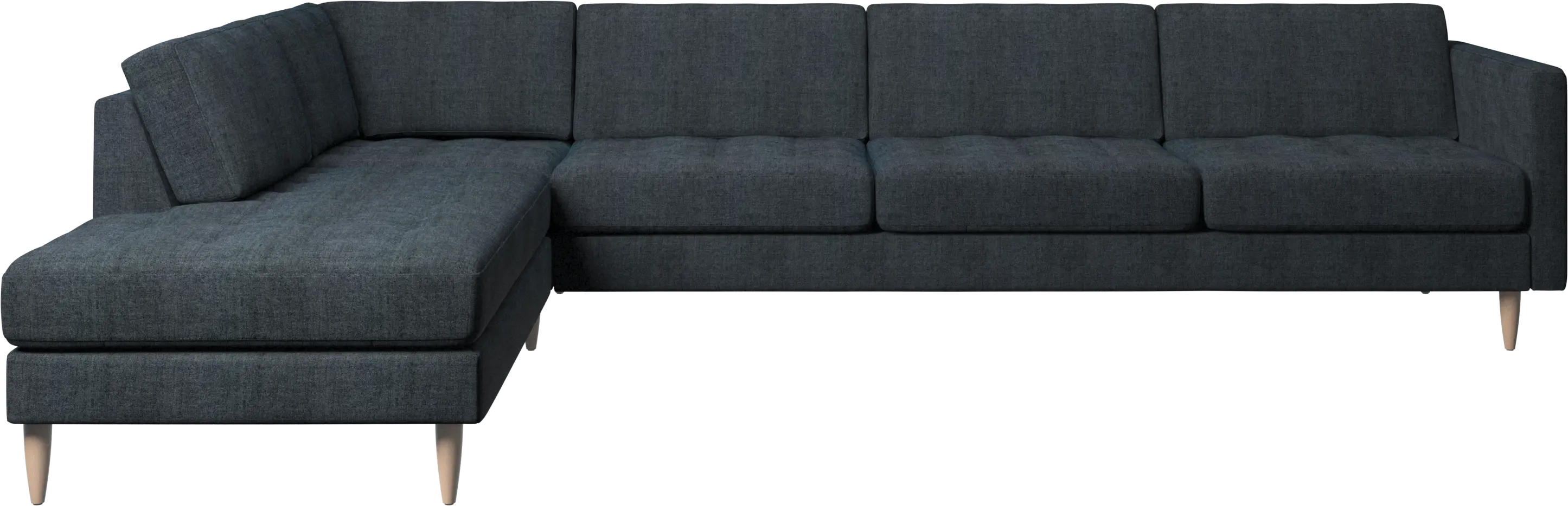Osaka corner sofa with lounging unit, tufted seat