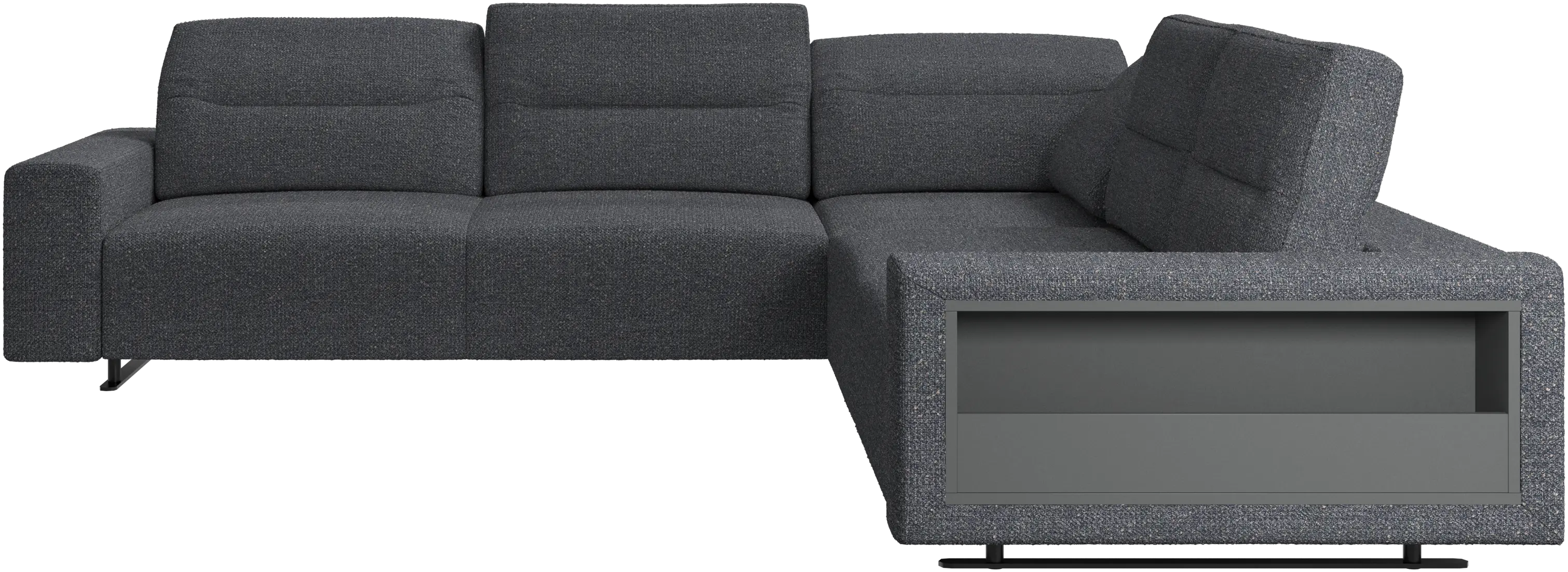 Hampton corner sofa with adjustable back and storage