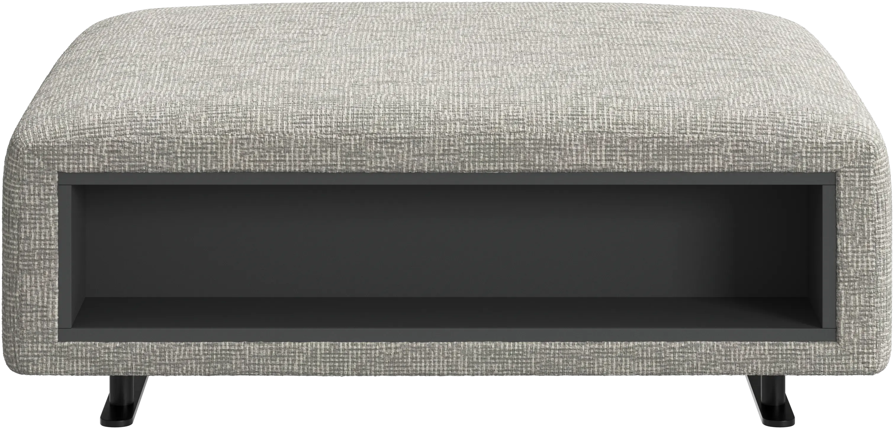 Hampton footstool with storage left and right sides