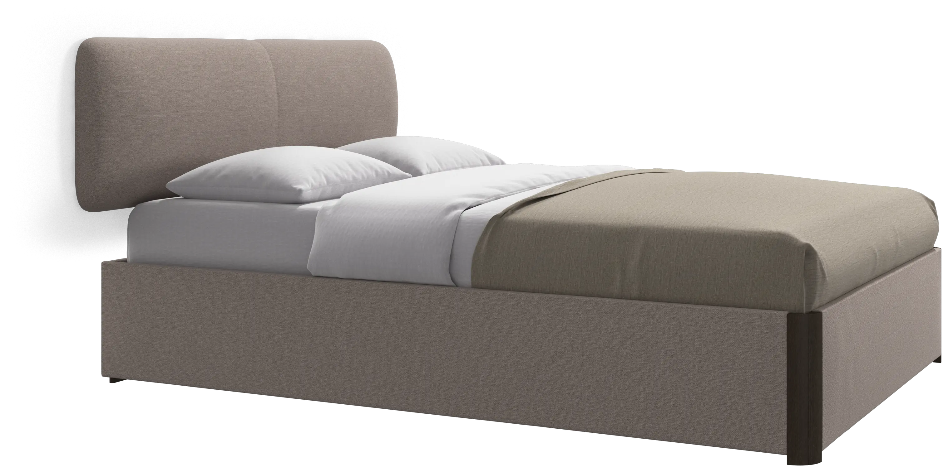 Element bed, wall-mounted headboard, with slats, excl. mattress