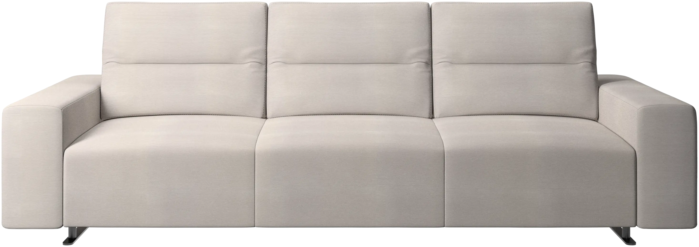 Hampton sofa with adjustable back and storage on the left side
